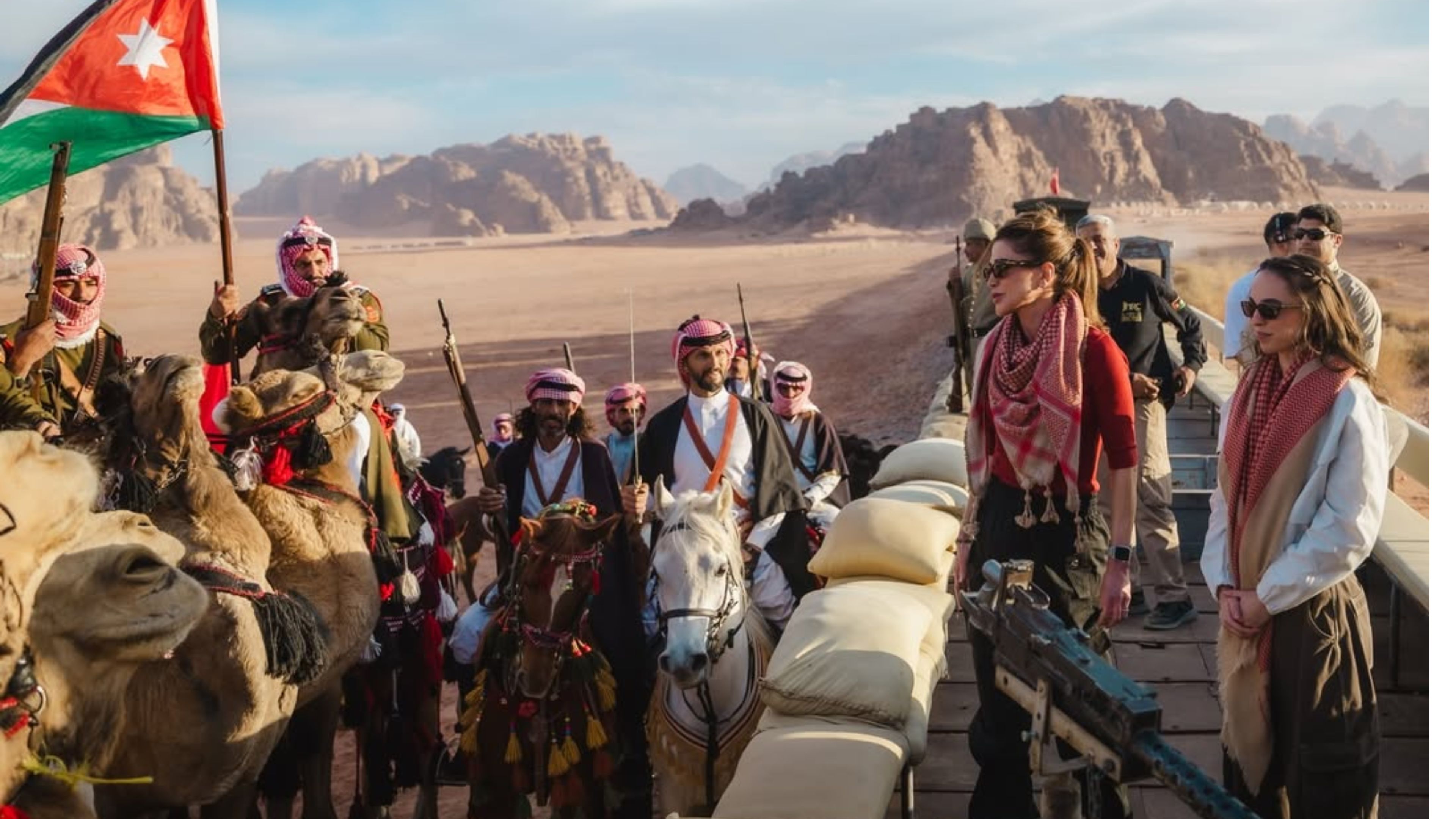 الملكة رانيا العبدالله والأميرة سلمى تزوران وادي رم