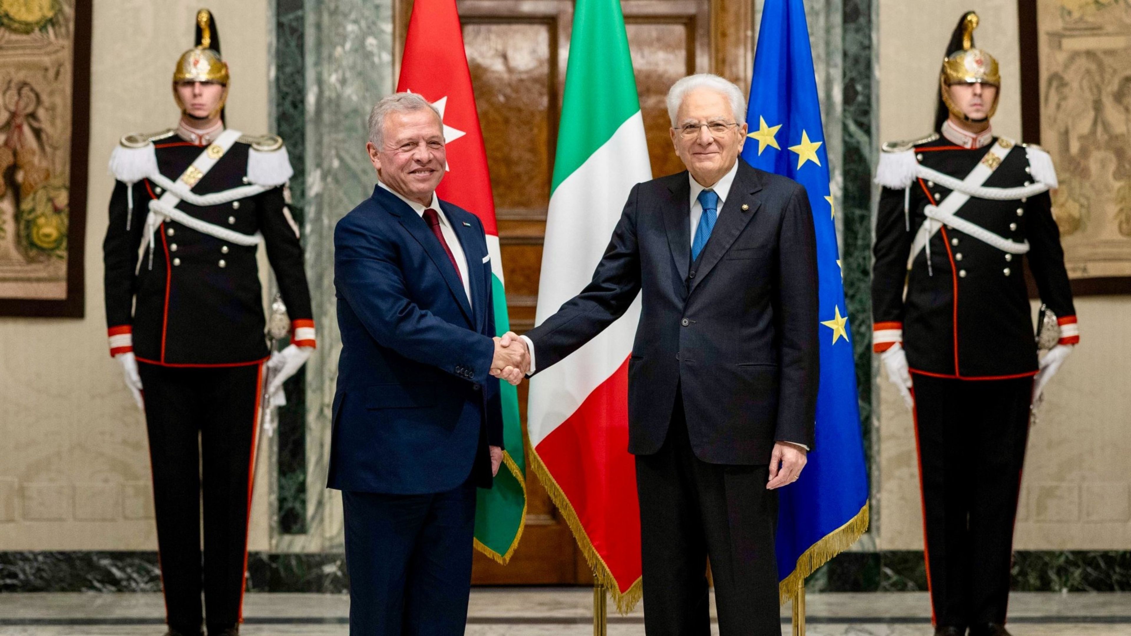 King meets with Italy president in Rome