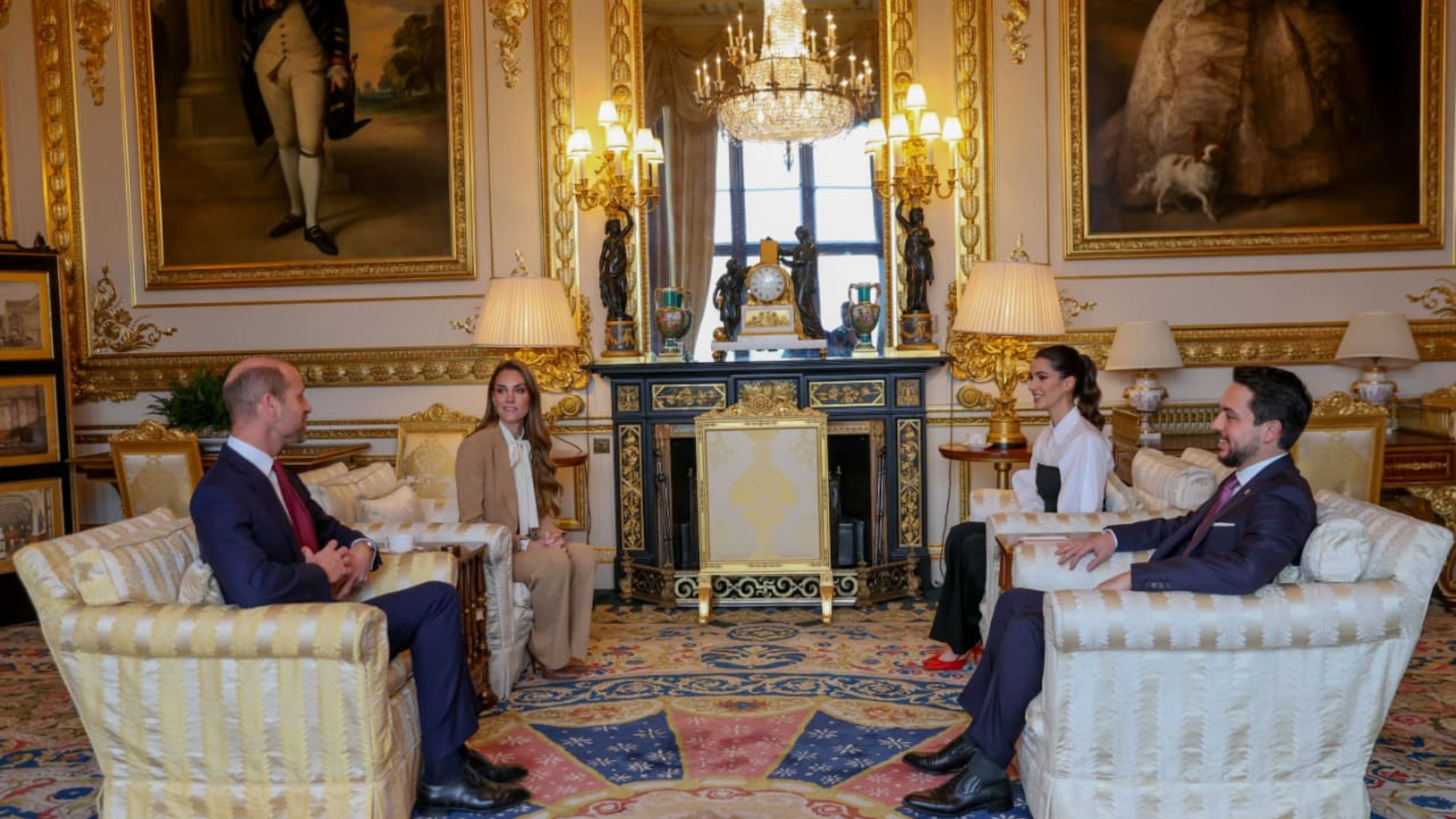 Crown Prince, Princess Rajwa meet Prince and Princess of Wales