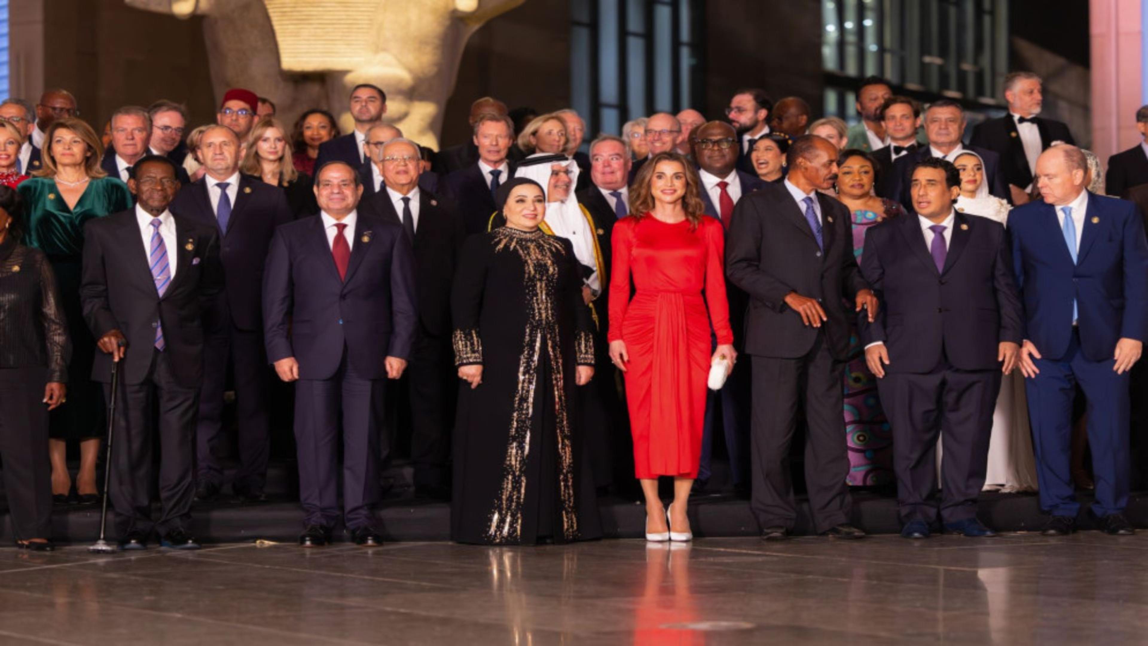 Deputizing for King Abdullah, Queen Rania Attends Opening of Grand Egyptian Museum