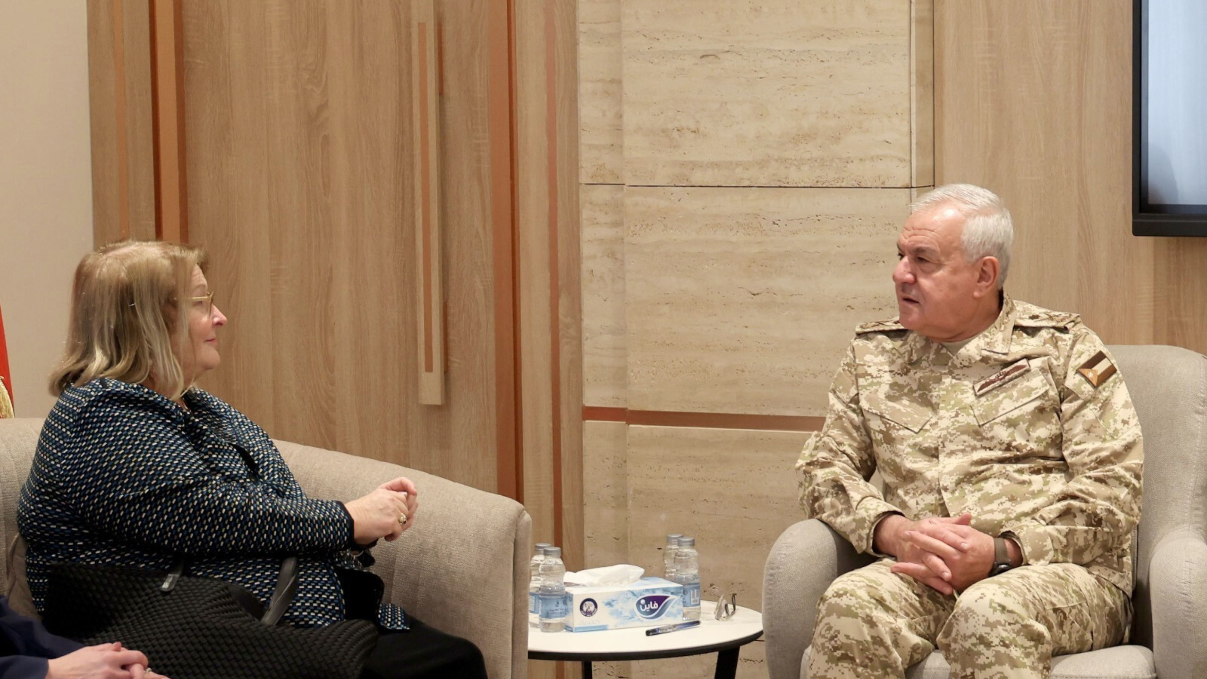 Army Chief receives AMIDEAST CEO