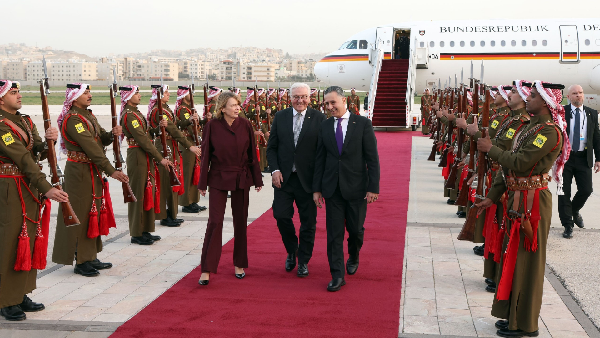 German President Arrives in Jordan