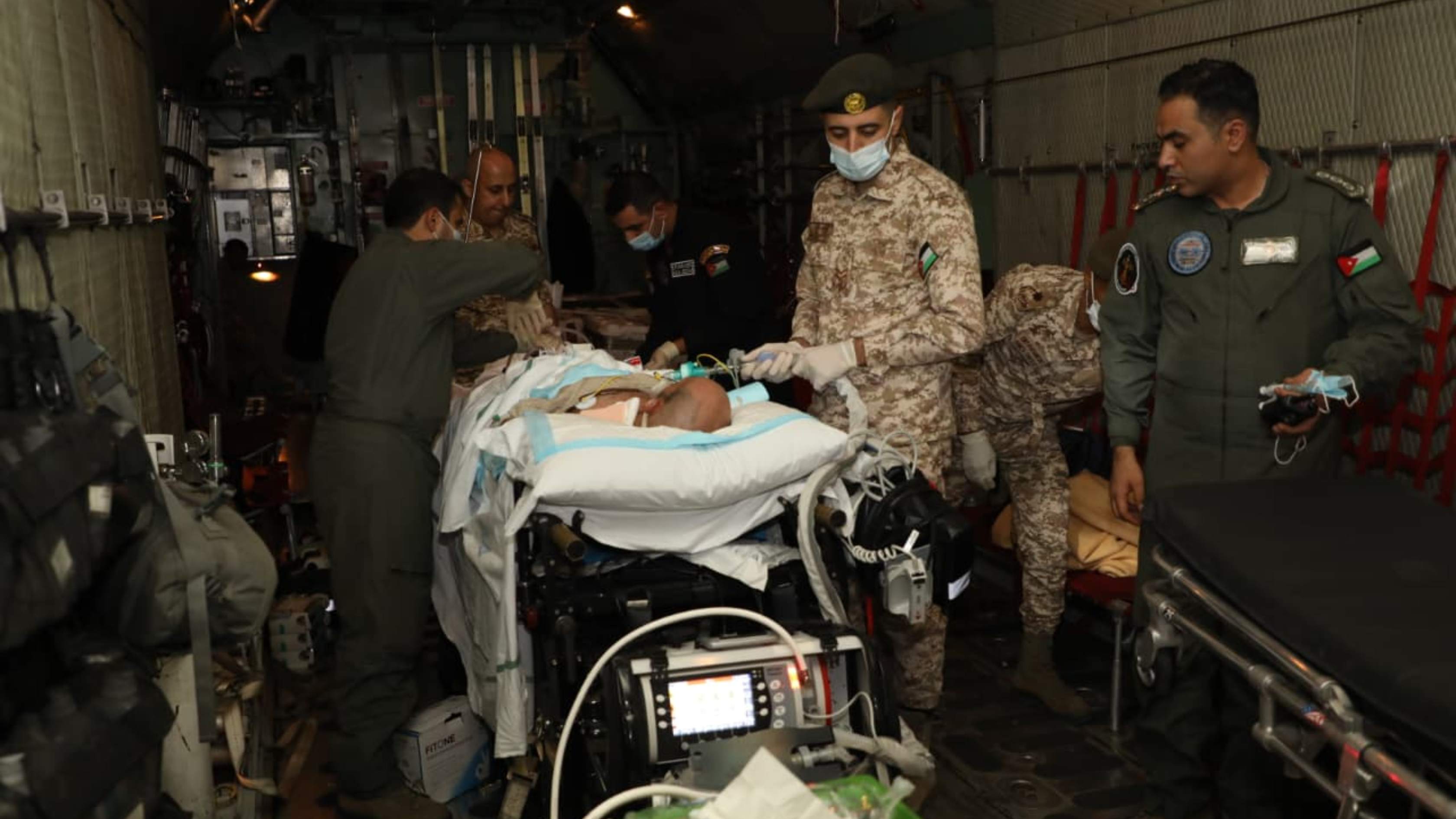Upon Royal directives, army aircraft evacuates critically injured Jordanian from Qatar
