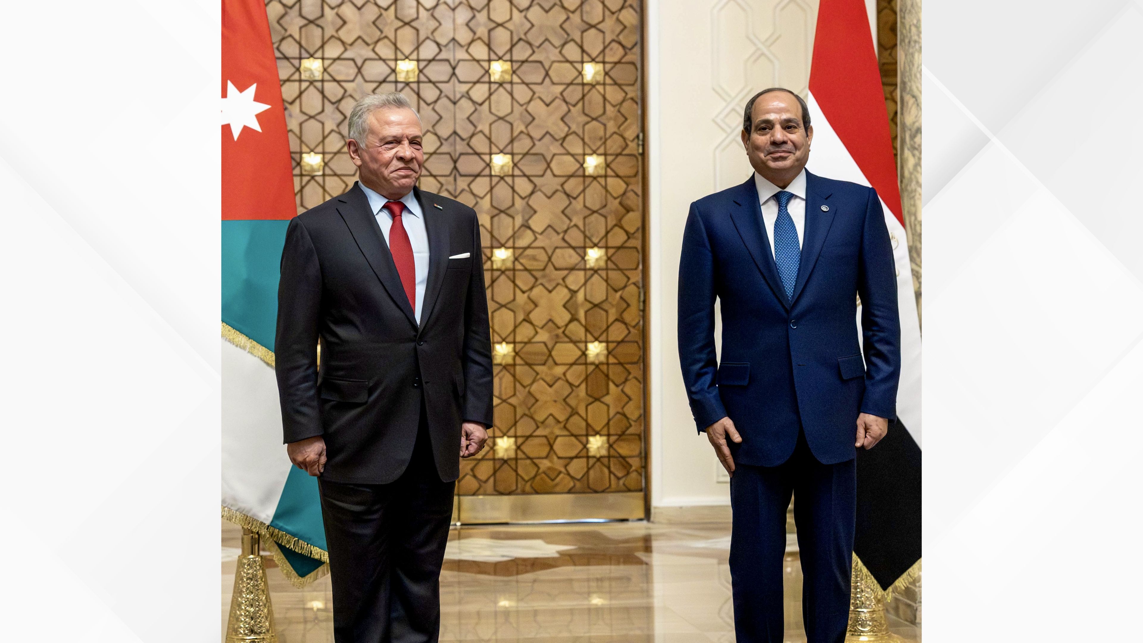 الملك والرئيس المصري يعقدان مباحثات في القاهرة