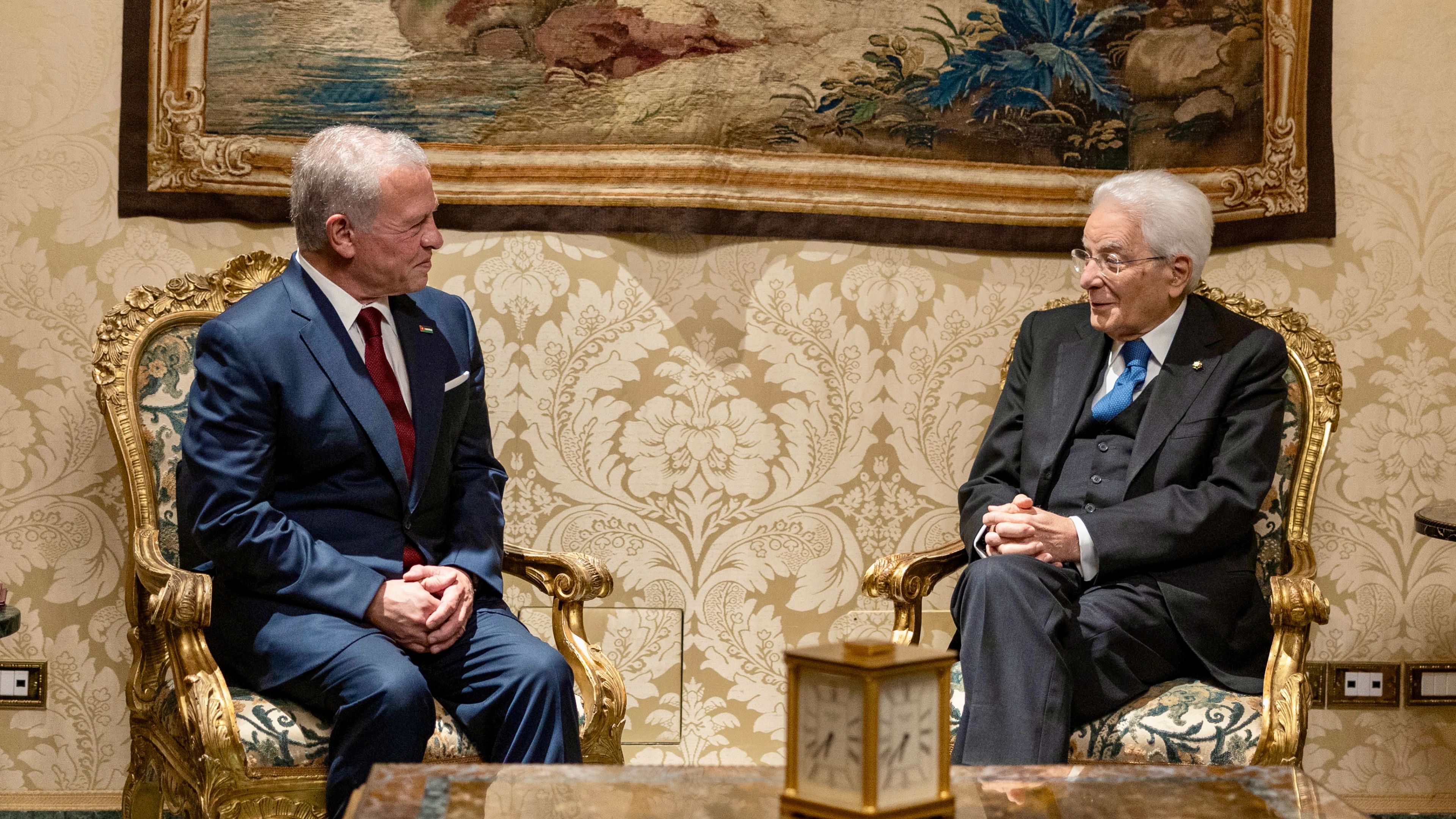 King meets with Italy president in Rome