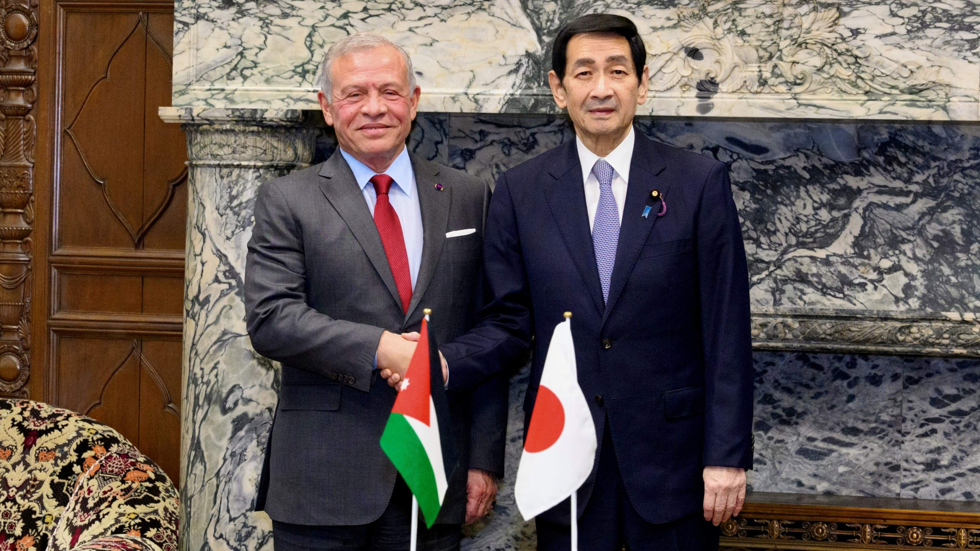 King meets with Japan parliament leaders in Tokyo