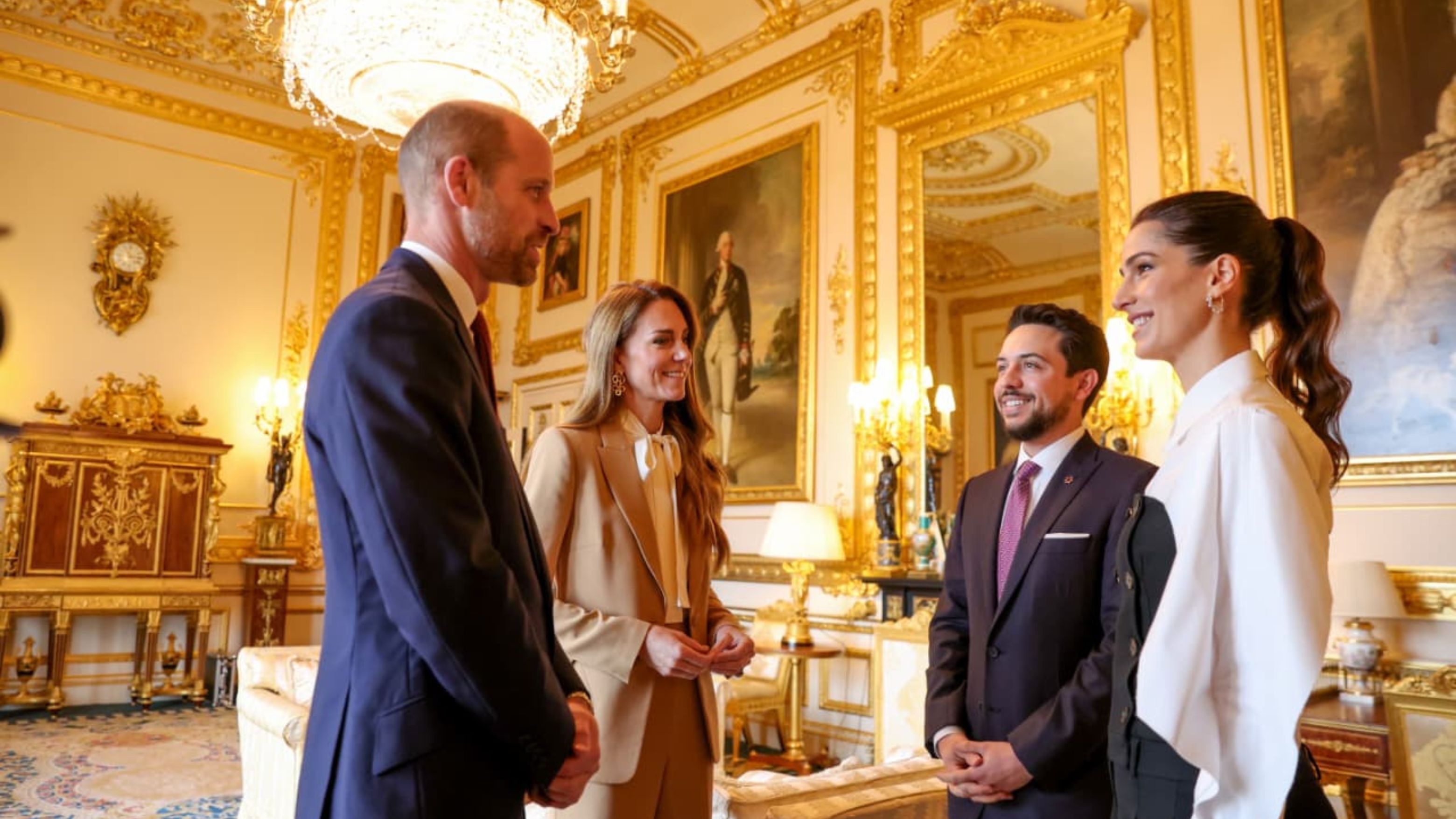 Crown Prince, Princess Rajwa meet Prince and Princess of Wales