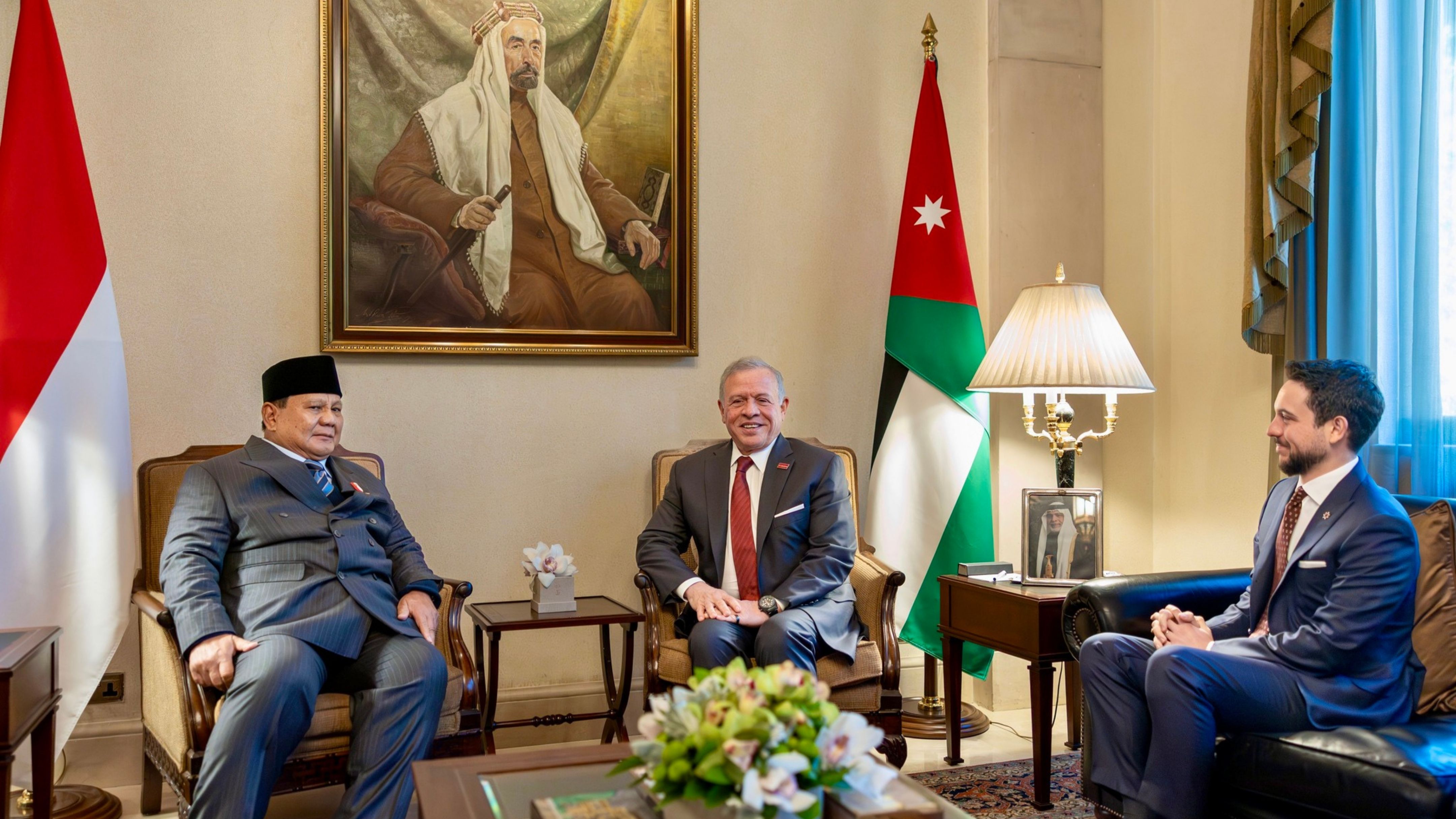 King, Indonesia president hold talks at Basman Palace