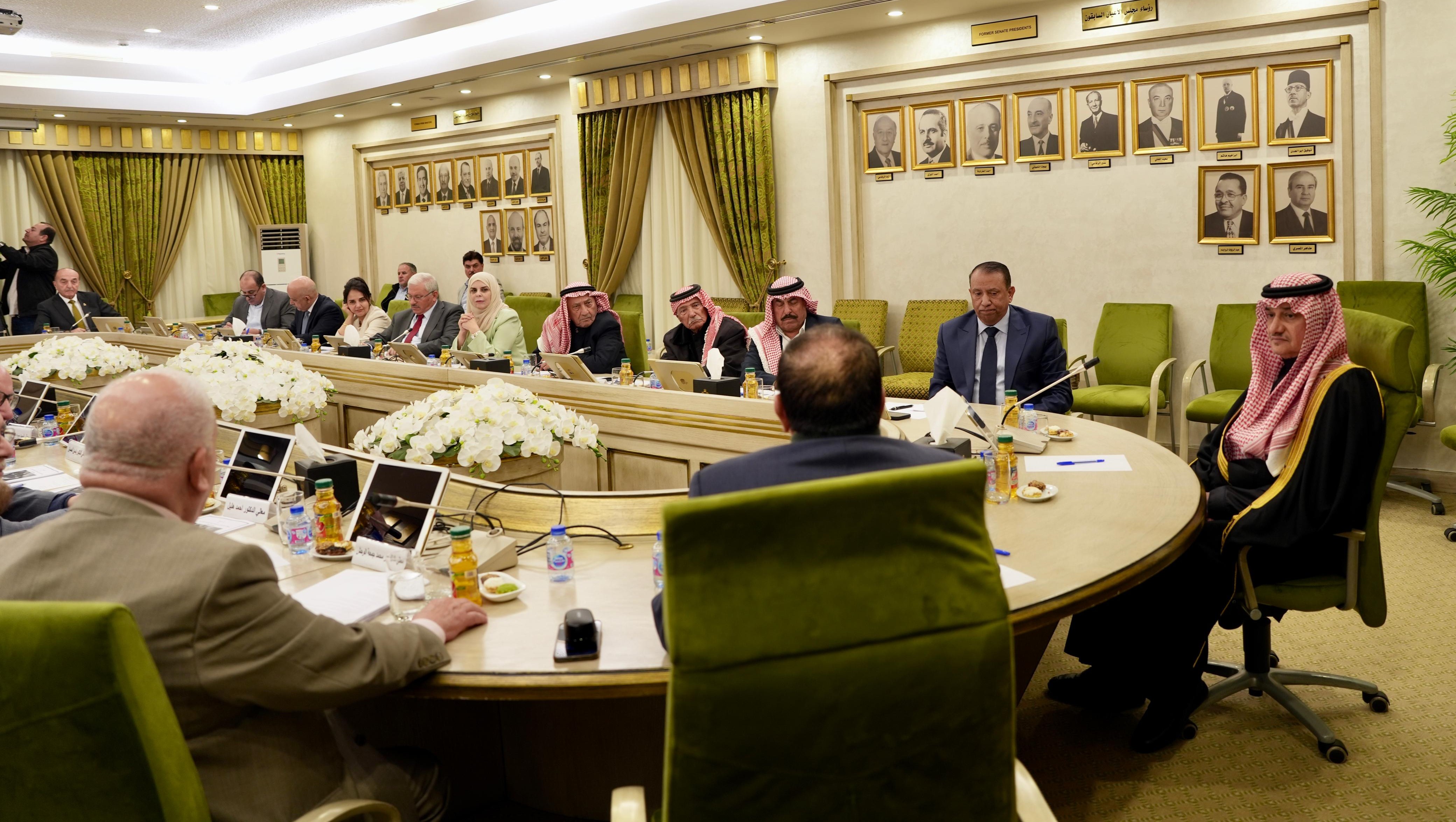  الأخوة الأردنية السعودية في الأعيان تبحث والسفير السعودي تعزيز العلاقات الثنائية 