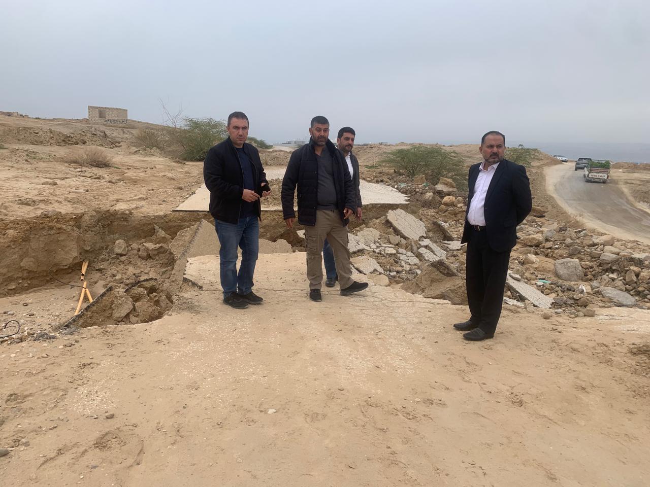  سلطة وادي الأردن تبدأ تنفيذ أعمال صيانة مؤقتة لطريق دافوس- الشونة الجنوبية