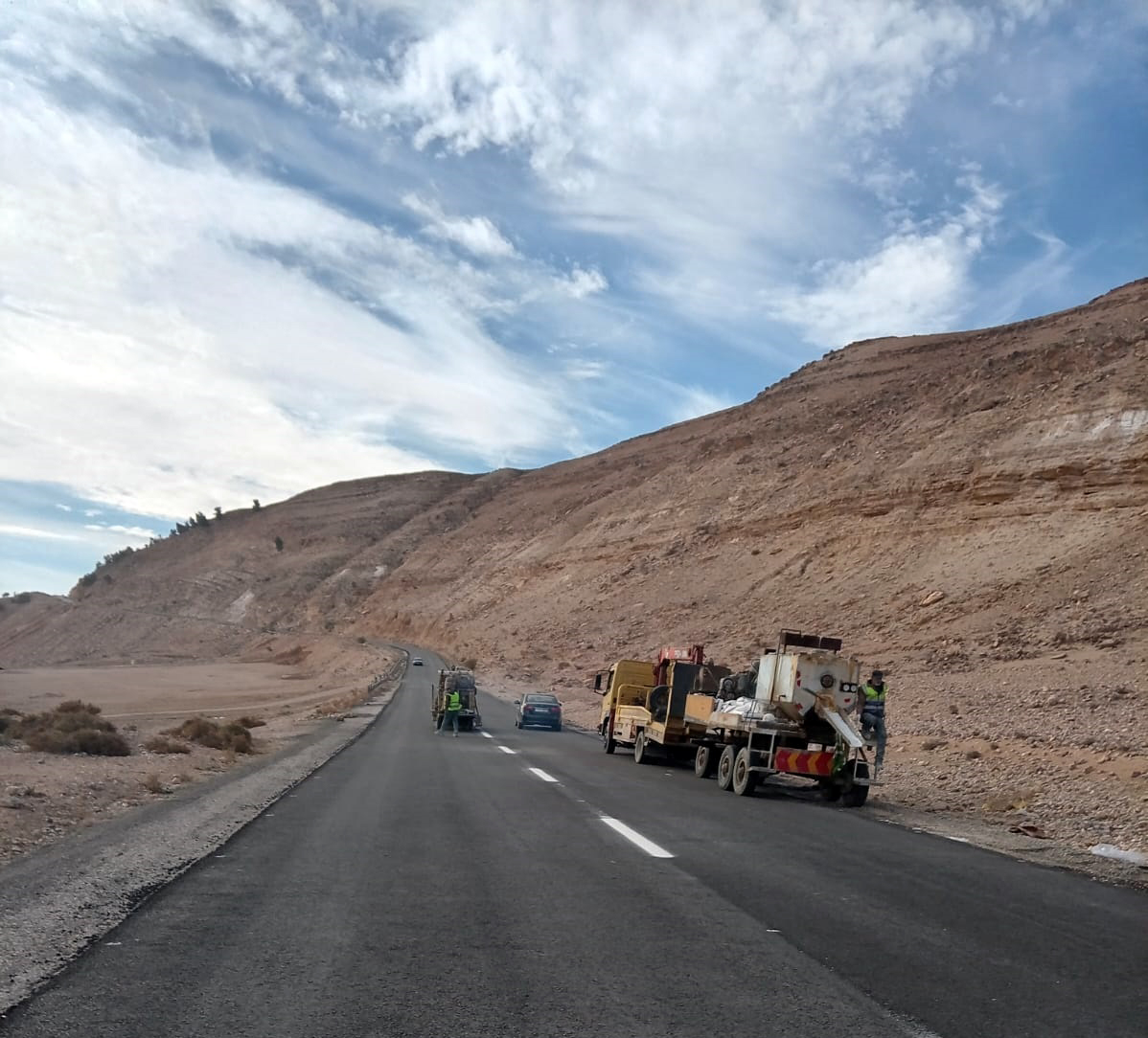  "الأشغال" تستكمل إنجاز مقاطع الطريق الملوكي بين الطفيلة والكرك