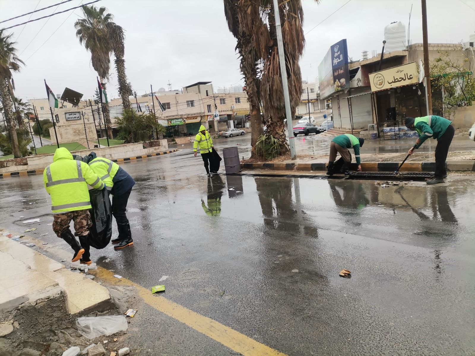  الإدارة المحلية تتعامل مع 89 ملاحظة خلال المنخفض الجوي