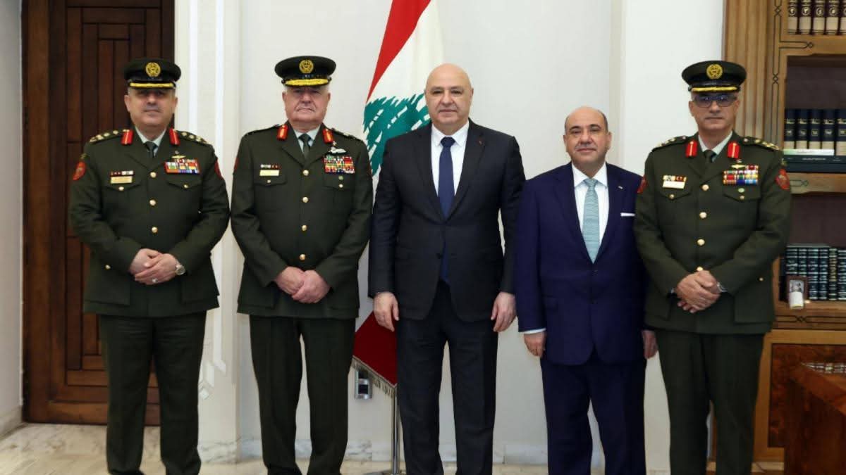  اللواء الركن الحنيطي يلتقي رئيس الجمهورية وقائد الجيش اللبناني