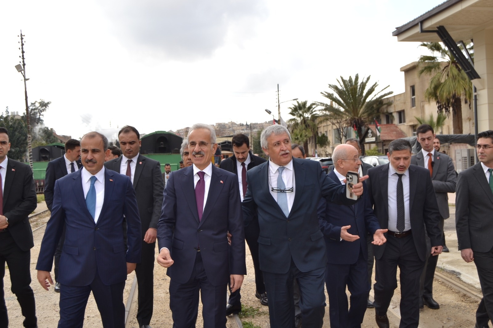  وزراء النقل الاردني والسوري والتركي يزورون مؤسسة الخط الحديدي الحجازي الأردني