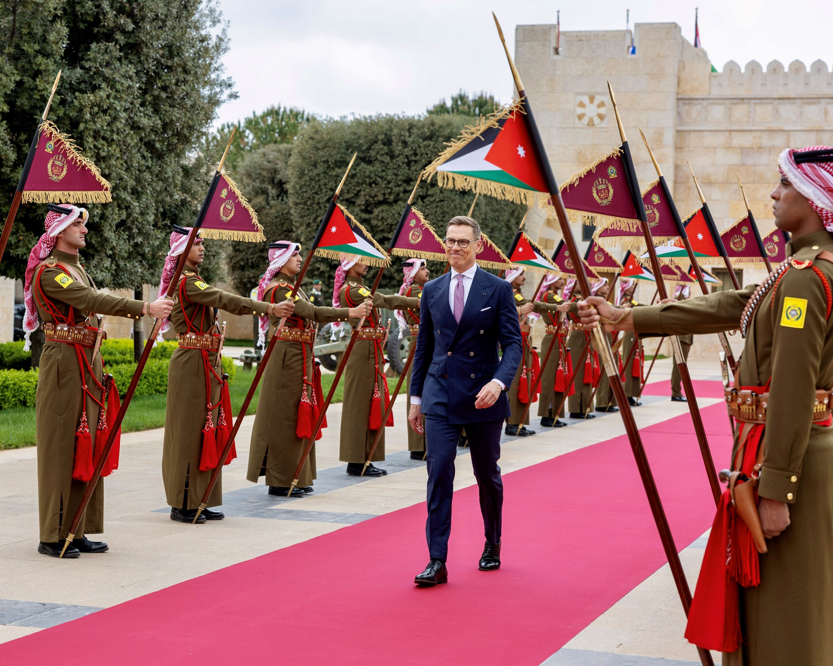  الملك والرئيس الفنلندي يعقدان لقاء في قصر الحسينية