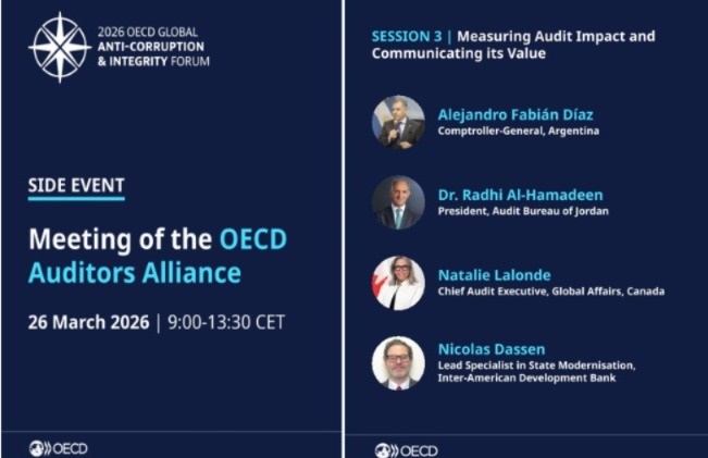  ديوان المحاسبة يشارك تحالف المدققين الدولي بمناقشة منهجيات قياس أثر التدقيق