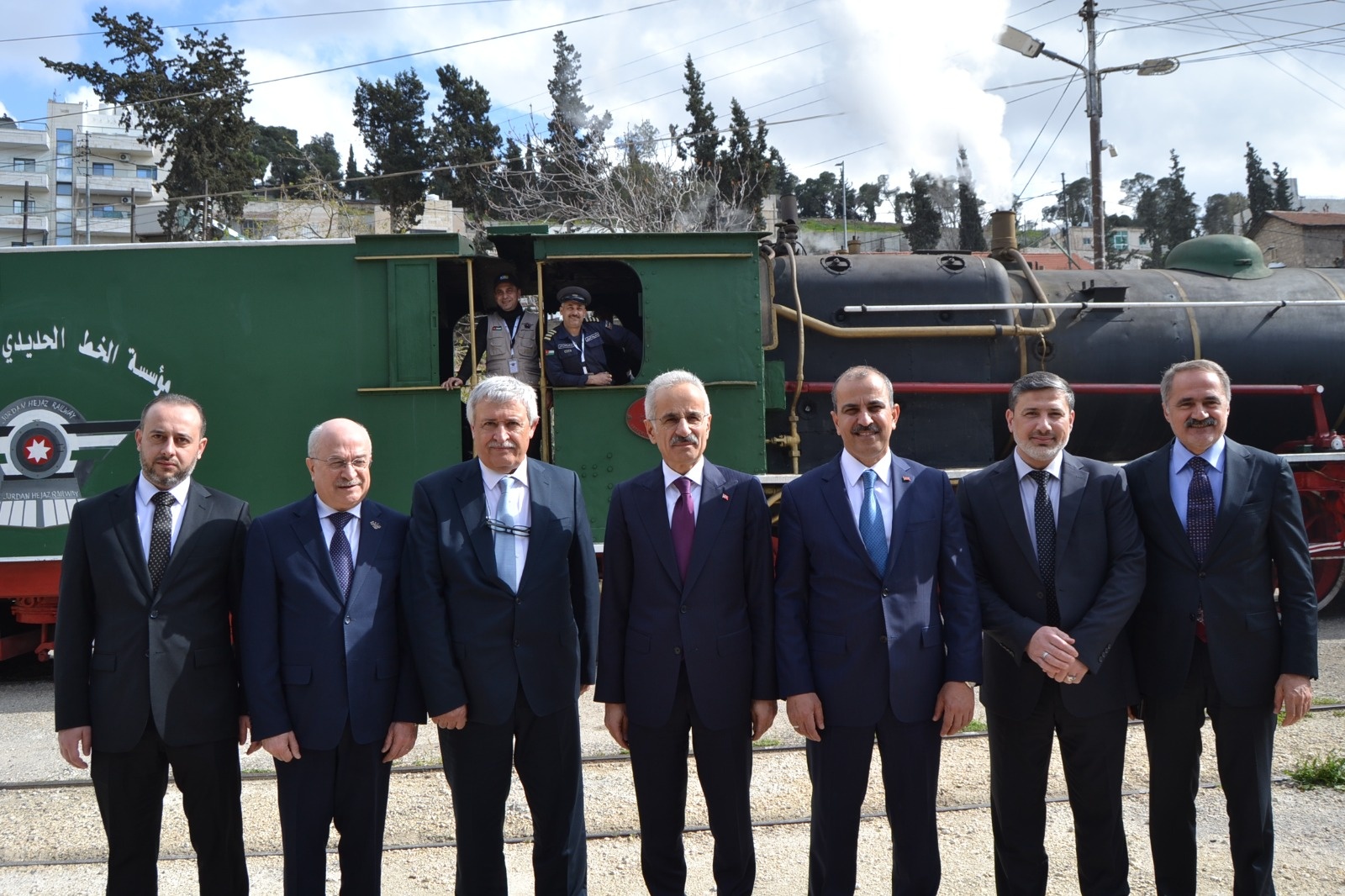 وزراء النقل الاردني والسوري والتركي يزورون مؤسسة الخط الحديدي الحجازي الأردني