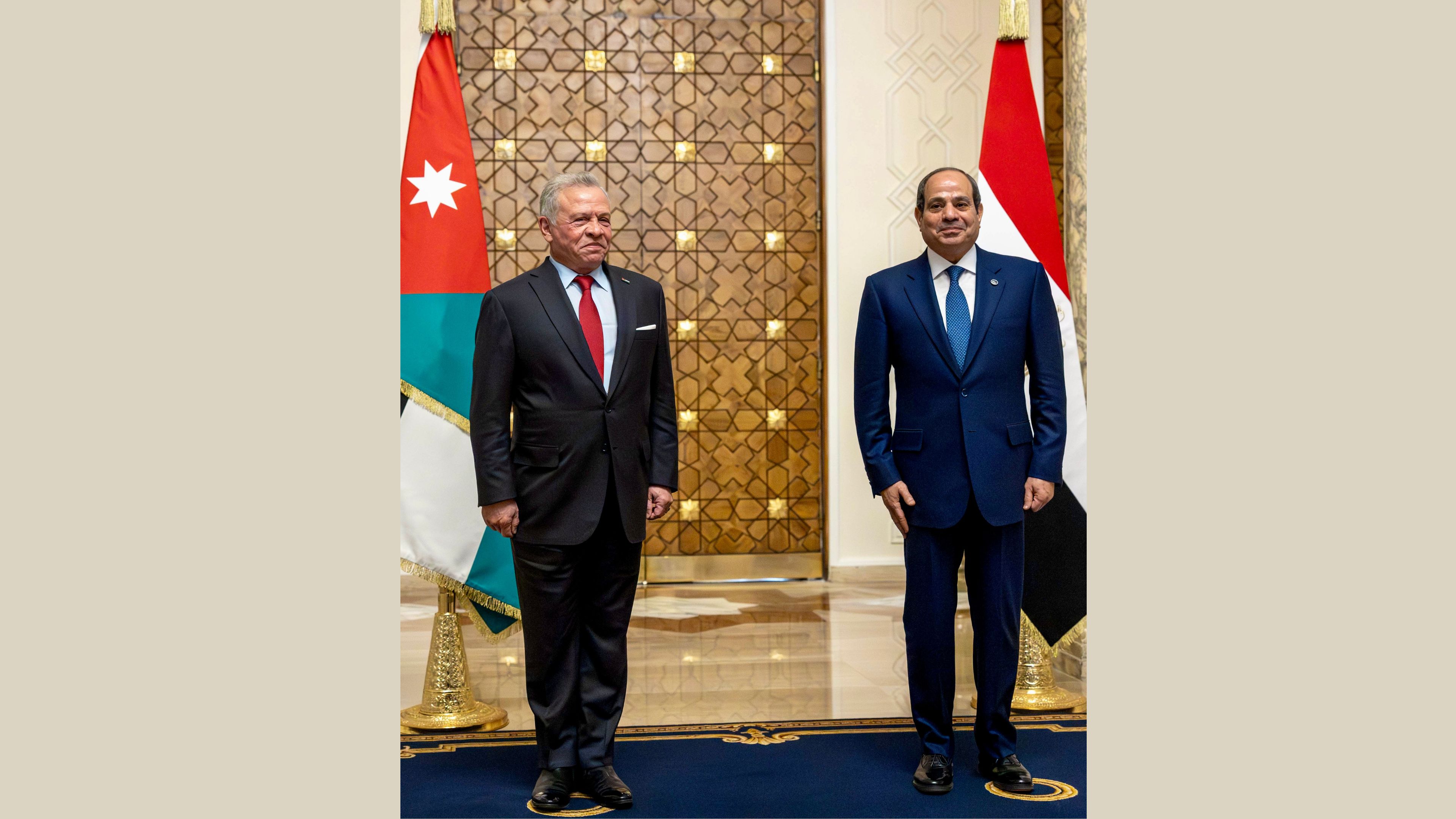  الملك والرئيس المصري يعقدان مباحثات في القاهرة