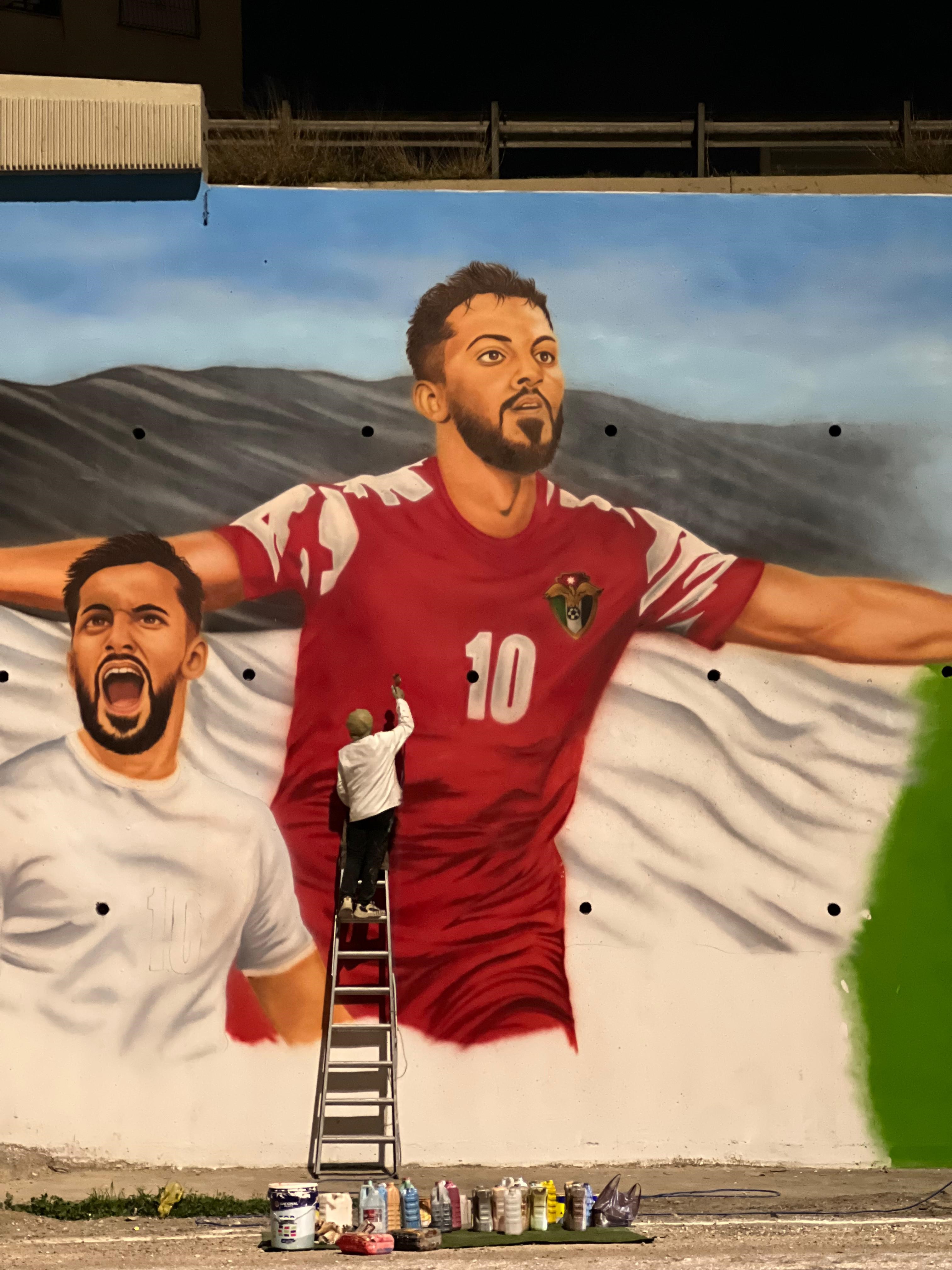  الزرقاء: جدارية النشامى تحول الجدار الصامت إلى ذاكرة فخر وانتماء