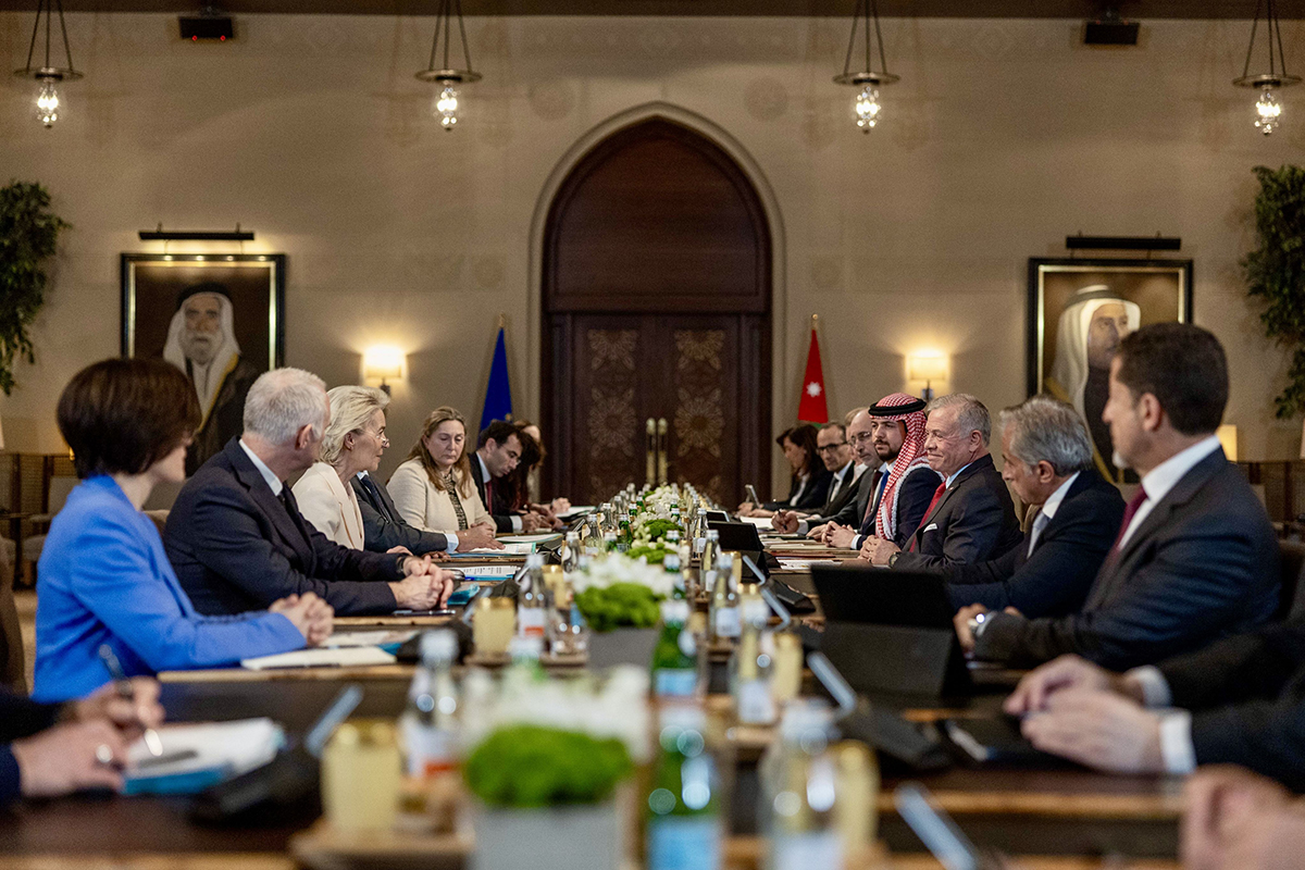  الملك يعقد قمة مع قادة الاتحاد الأوروبي في عمان