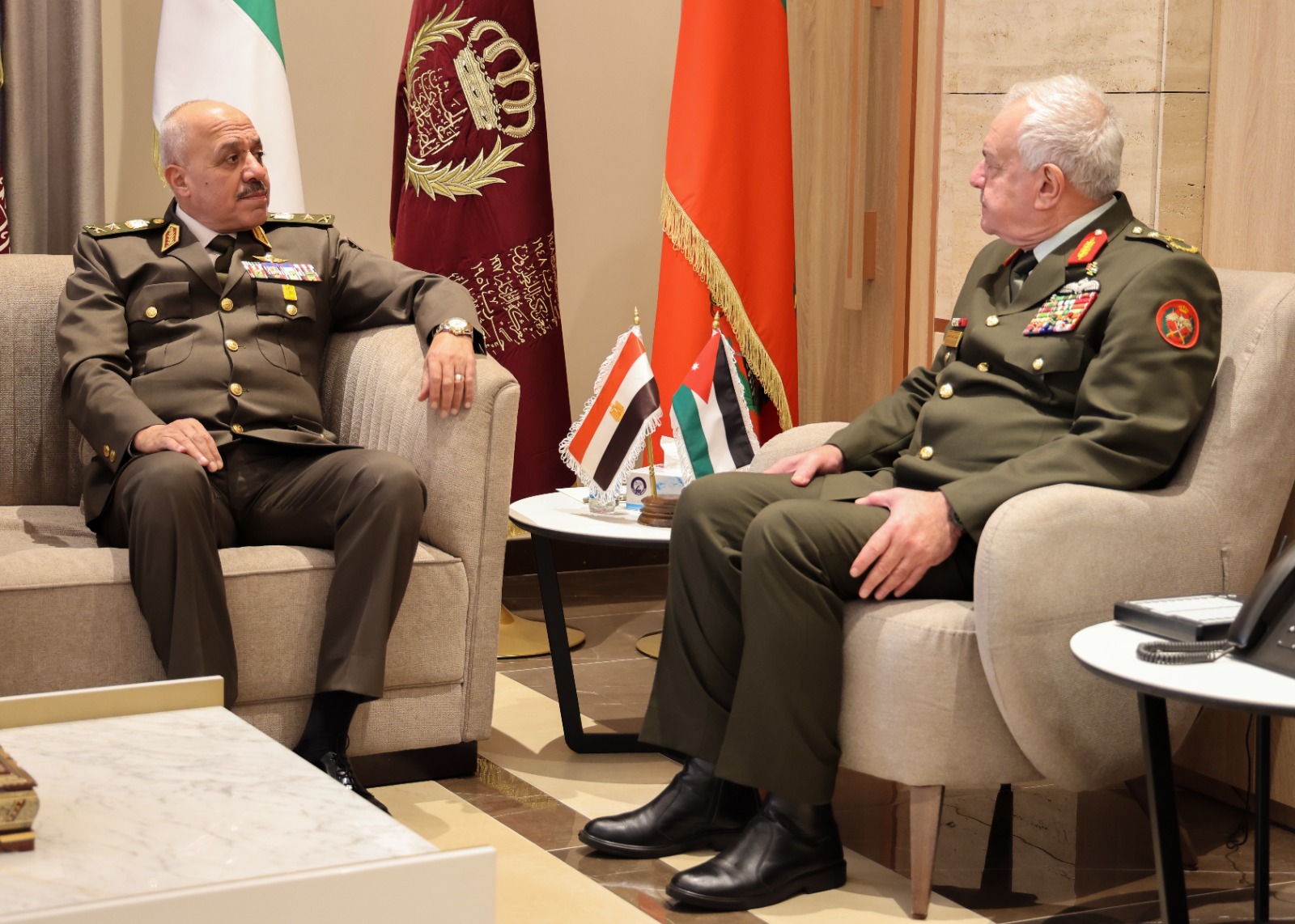  رئيس هيئة الأركان يستقبل رئيس أركان حرب القوات المسلحة المصرية