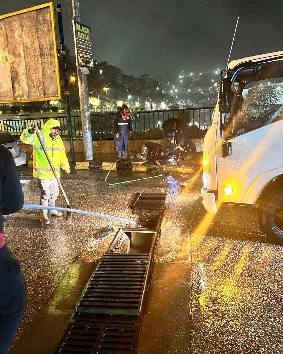  الإدارة المحلية تتعامل مع 89 ملاحظة خلال المنخفض الجوي