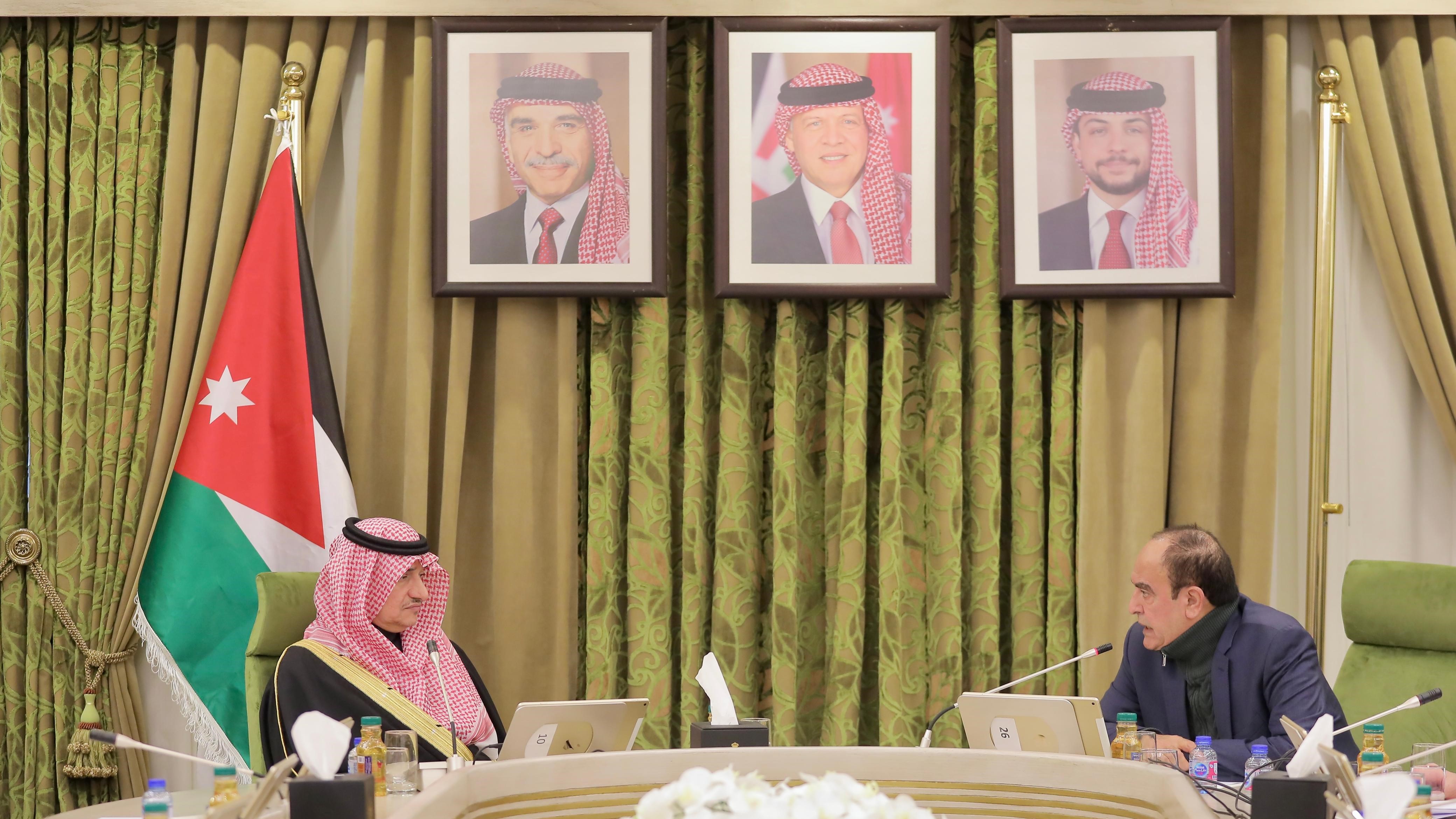  الأخوة الأردنية السعودية في الأعيان تبحث والسفير السعودي تعزيز العلاقات الثنائية 