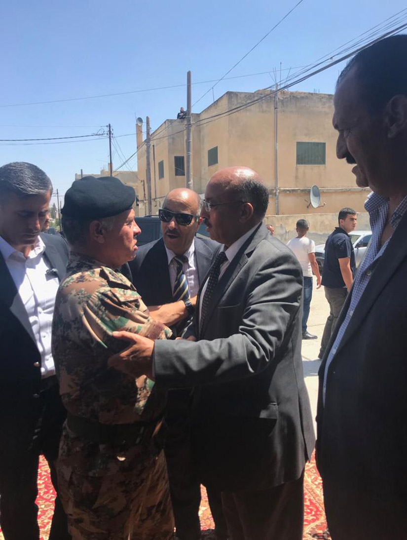 King visits family of martyr Zu'bi