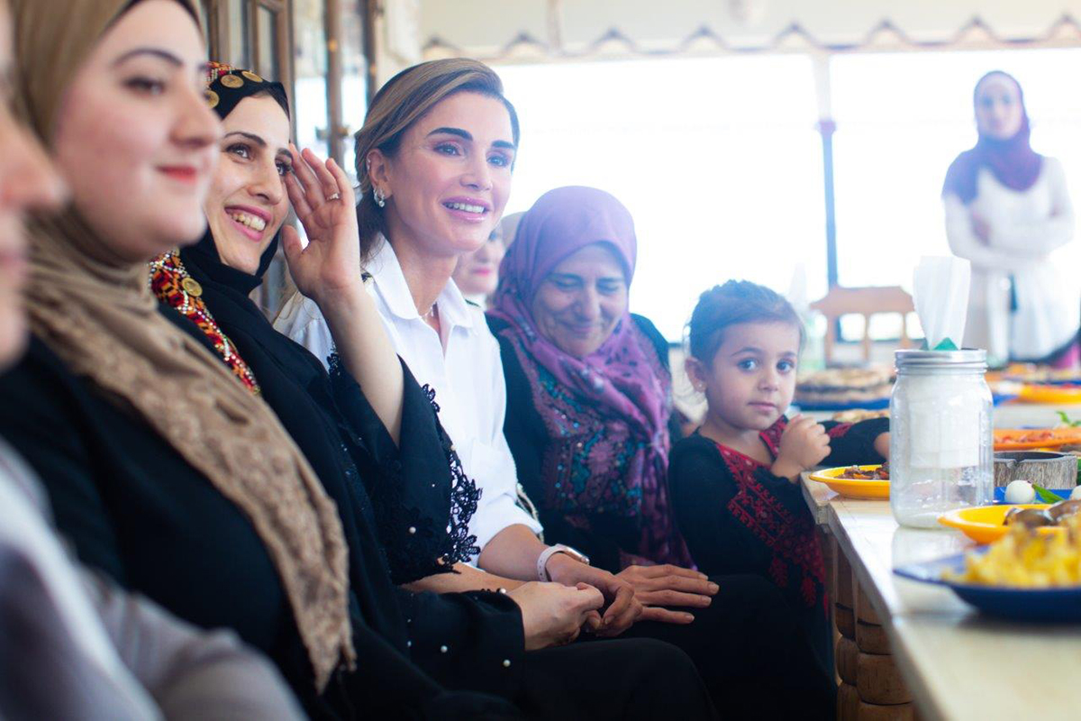 Queen Rania visits Al Kifah Cooperative Society Initiatives in Ajloun