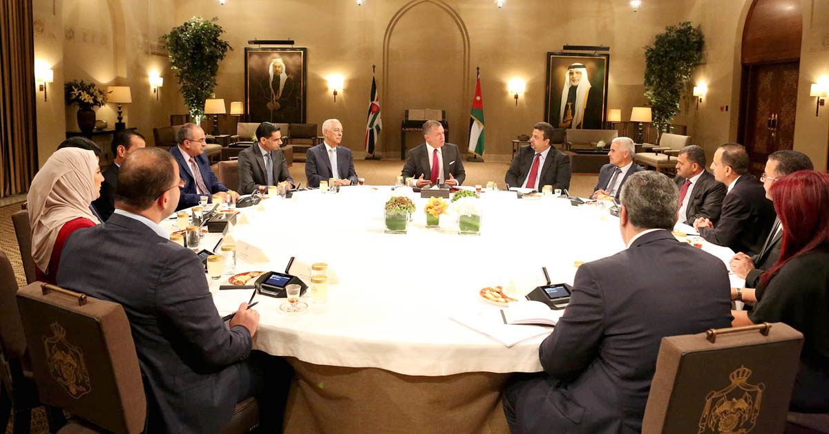 King meets president, members of Jordan Press Association