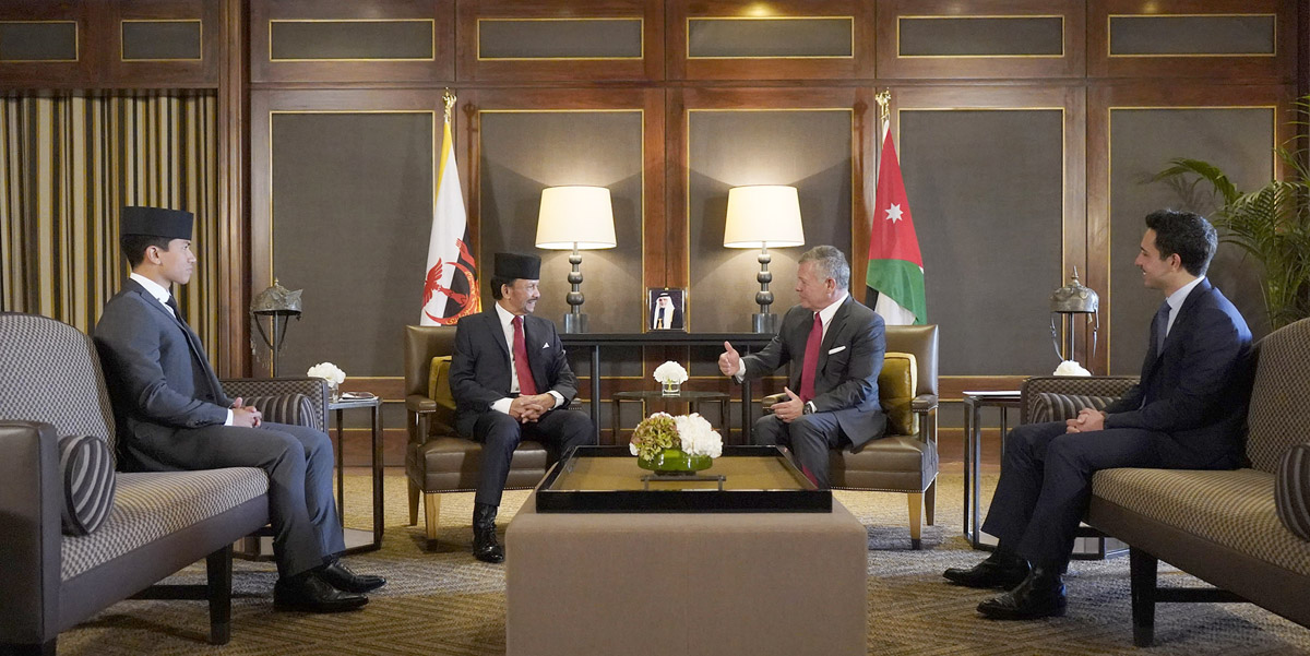 King, Brunei sultan hold talks at Al Husseiniya Palace