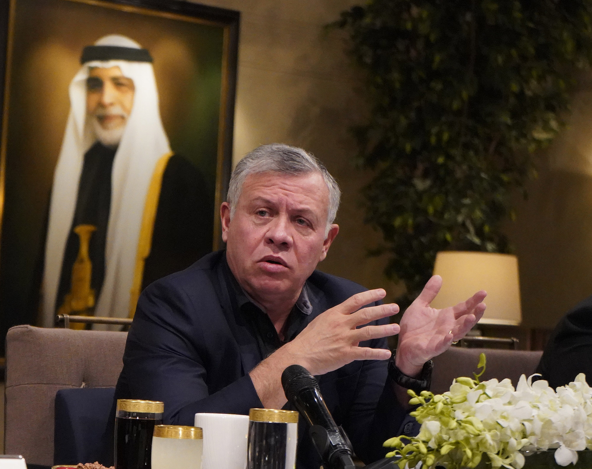 King meets media figures, analysts specialised in domestic, regional affairs