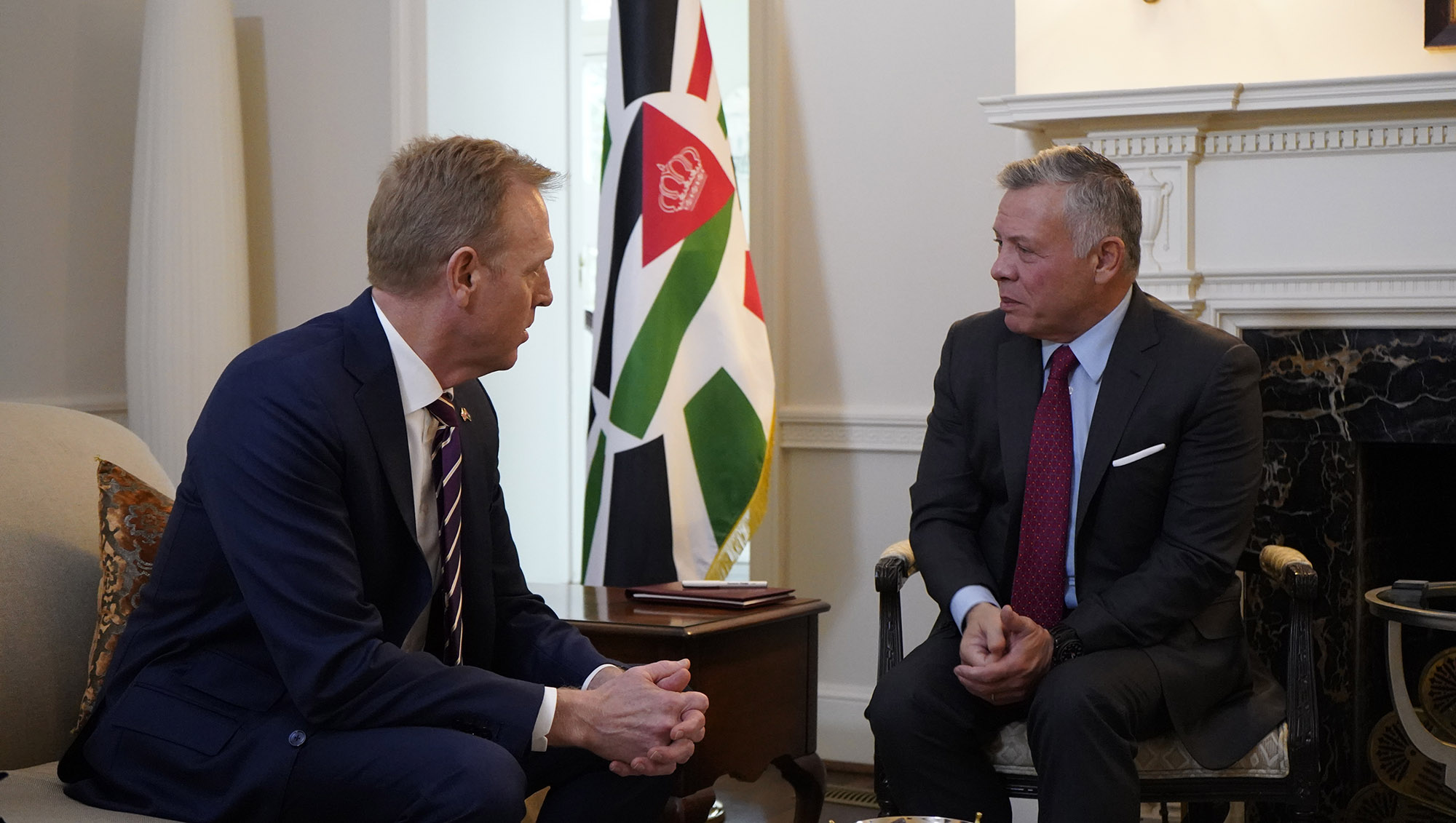 King meets US acting secretary of defence