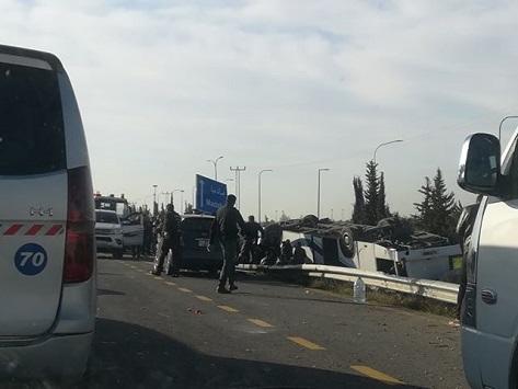 One dead, 38 injured in airport bus accident