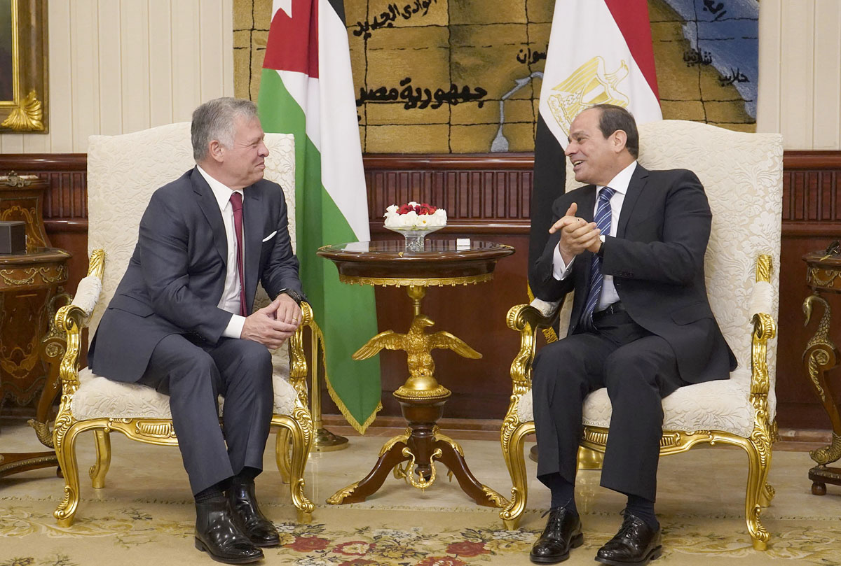 King, Egypt president hold talks in Cairo