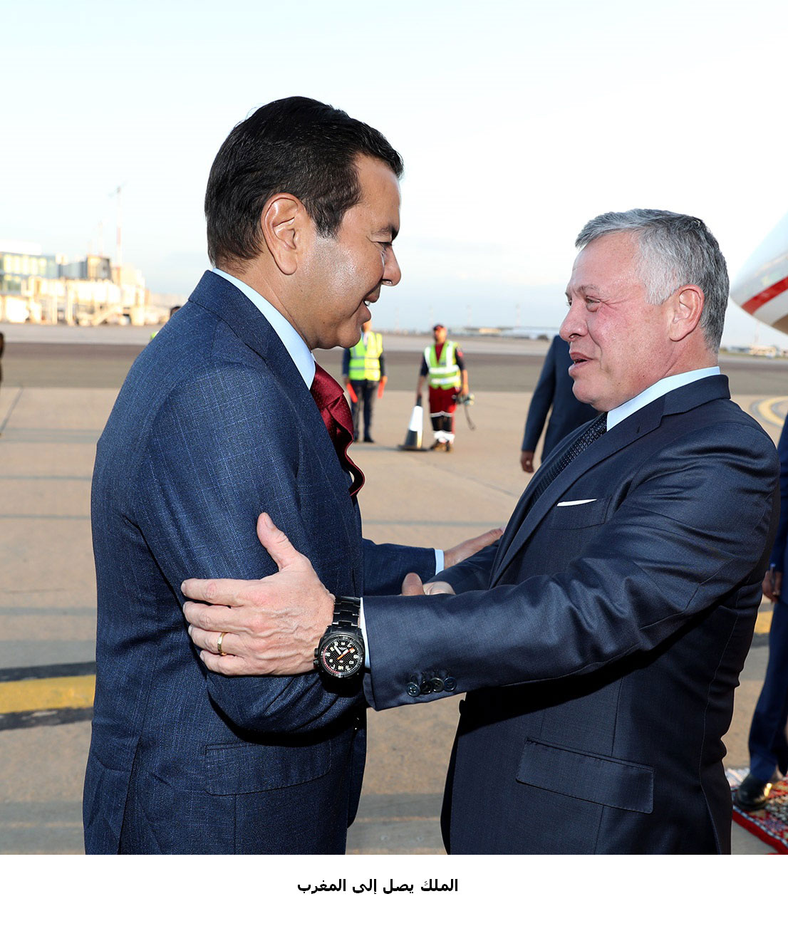 King arrives in Morocco