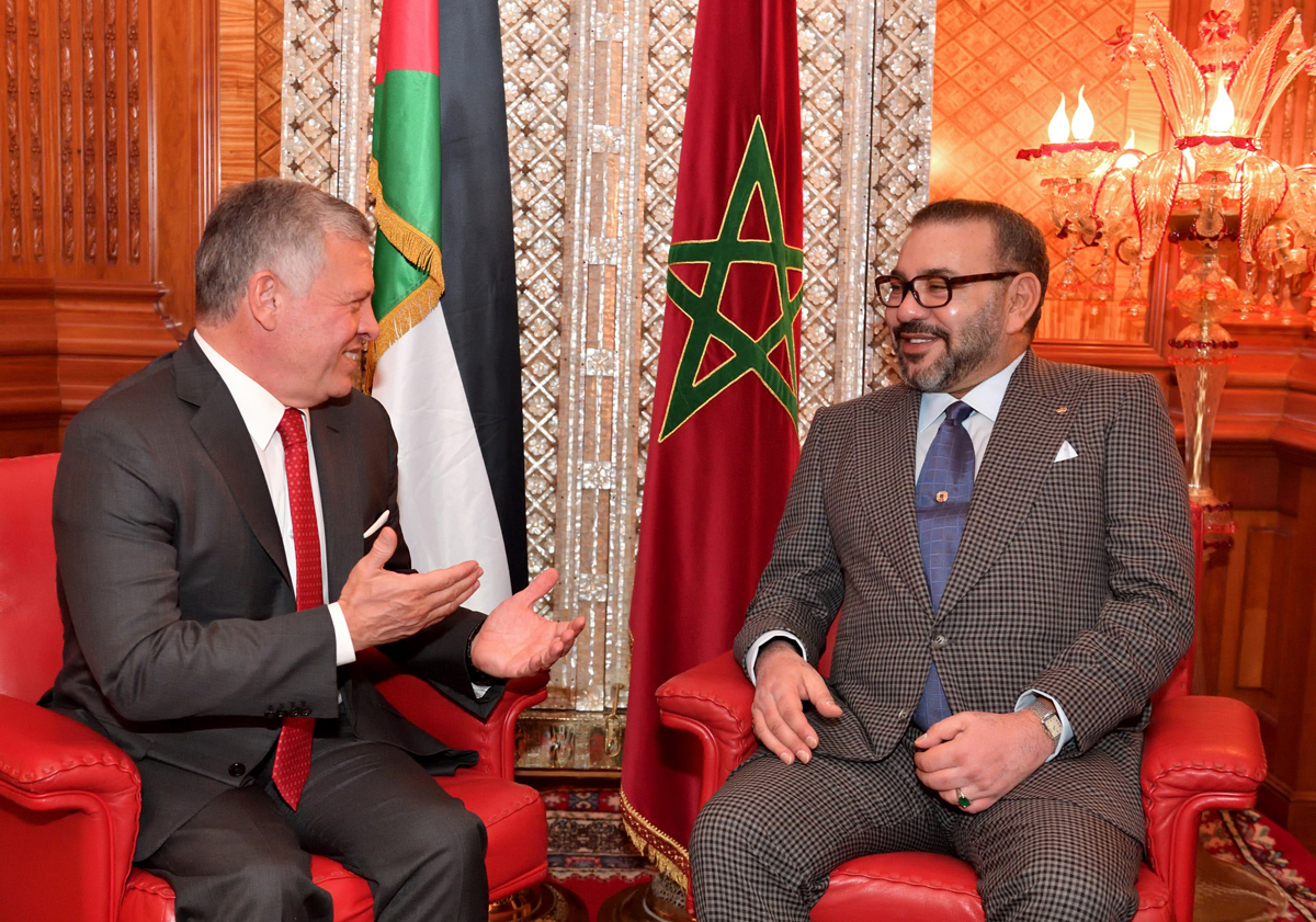 King, Moroccan monarch affirm defending Jerusalem, its holy sites a top priority for Jordan, Morocco