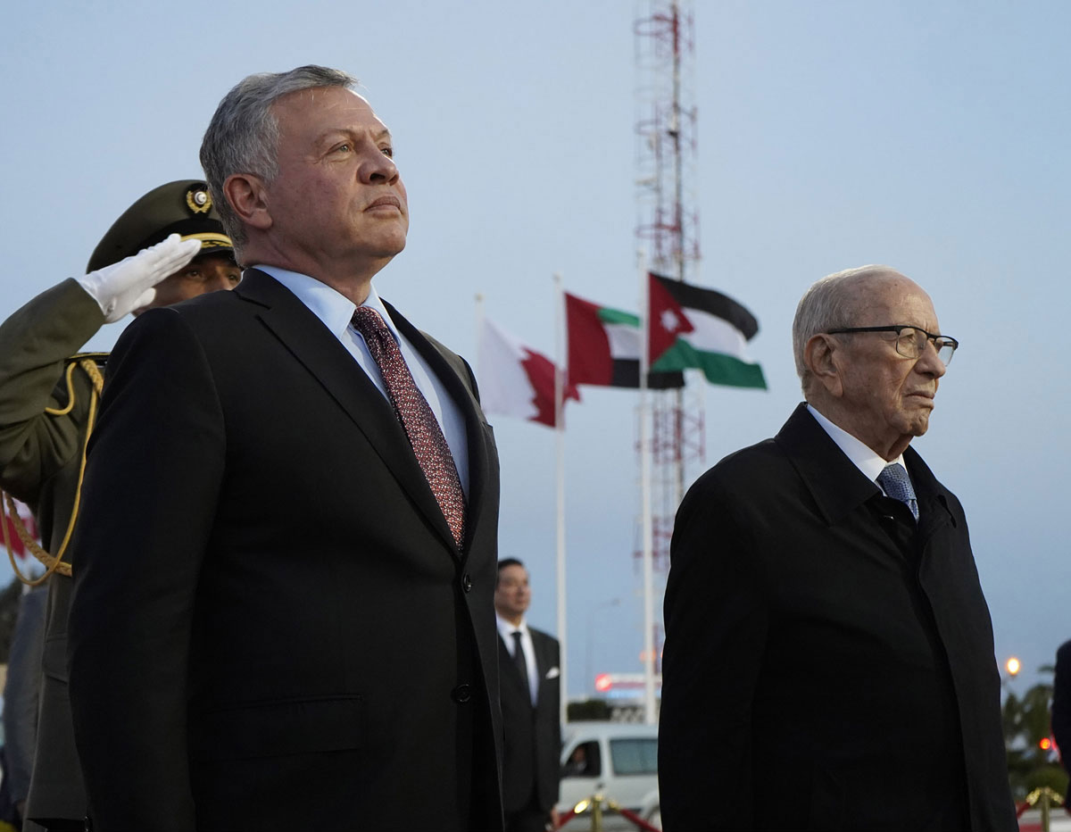 King arrives in Tunisia to head Jordan’s delegation at Arab Summit