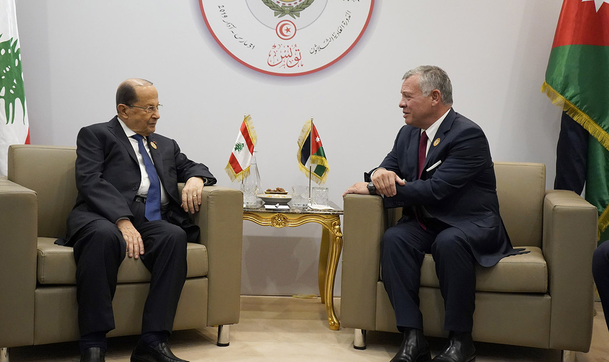 King, Lebanese president discuss ties, regional developments