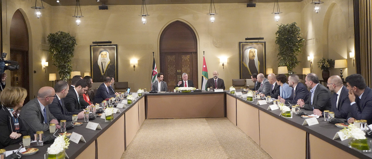 King urges support for entrepreneurship in Jordan
