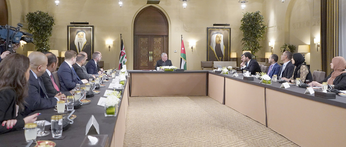 King meets with Jordanian entrepreneurs