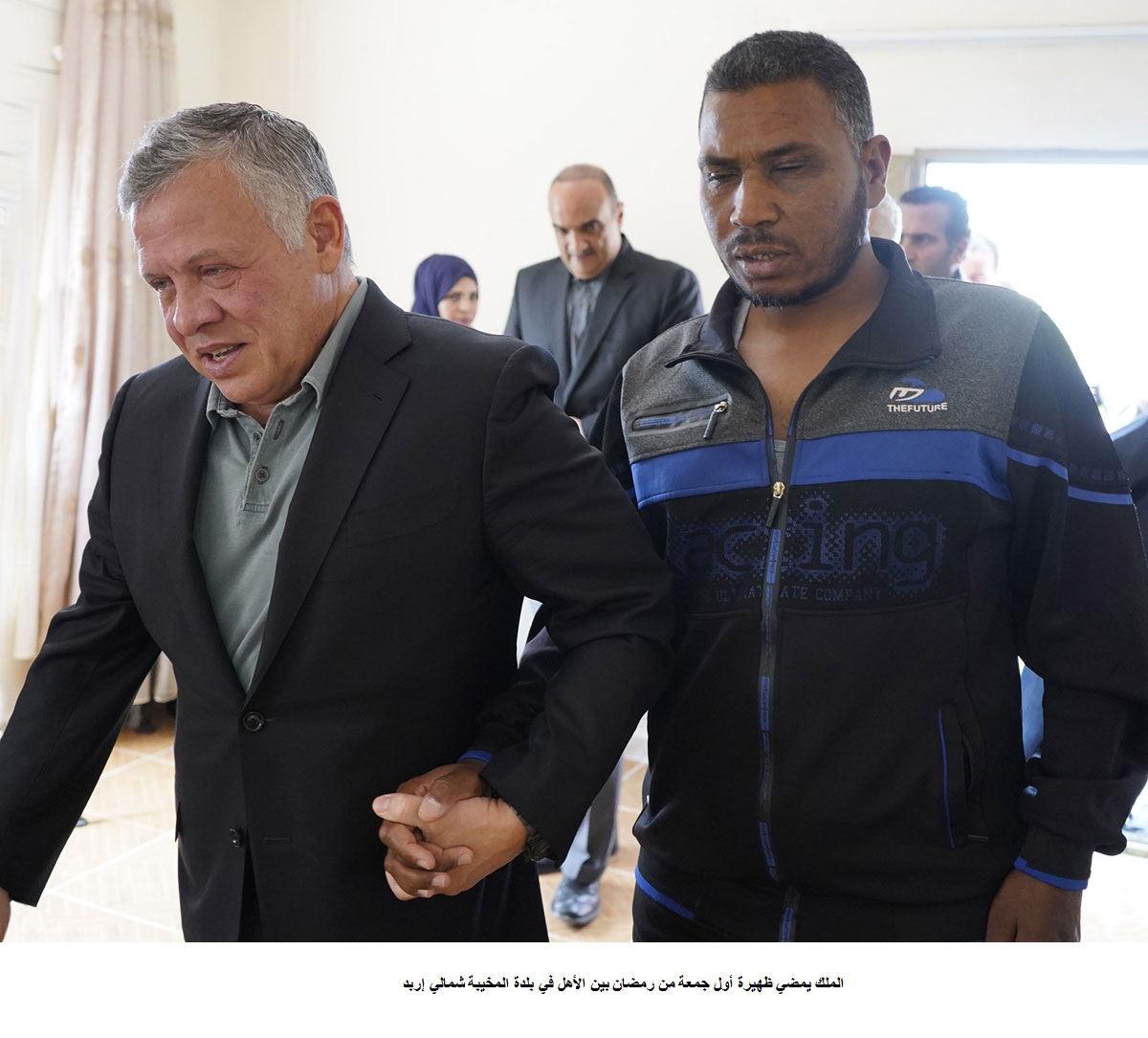 King visits Al Mukheiba town in Irbid on first Friday of Ramadan