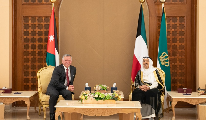 King, Kuwaiti emir reaffirm strong Jordan-Kuwait ties
