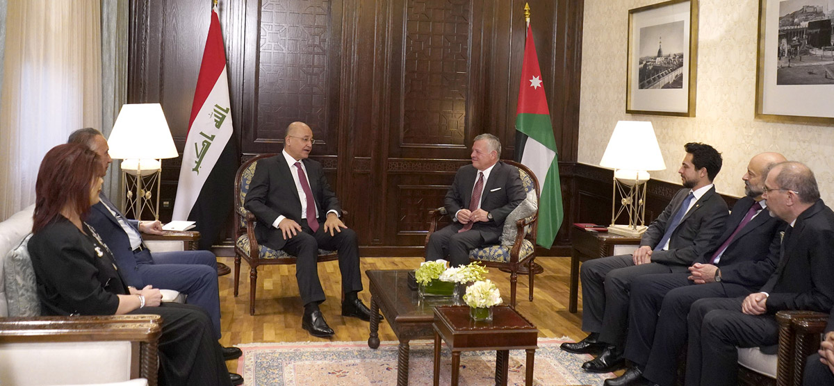 King, Iraqi president reaffirm commitment to developing Jordan-Iraq cooperation