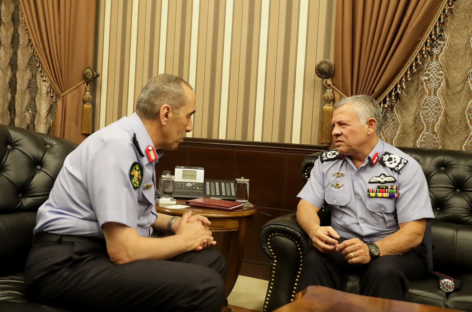 King visits Public Security Directorate