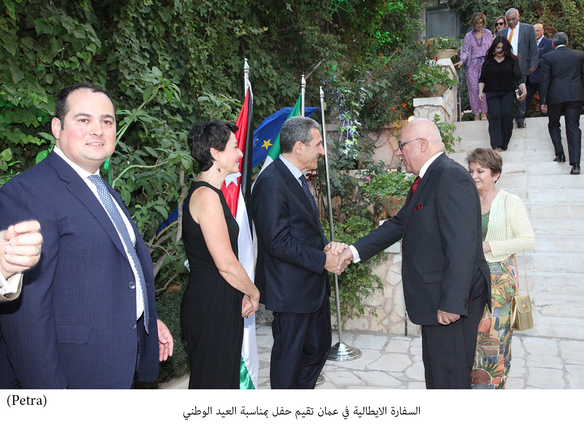 Italian ambassador stresses his county's support to Jordan