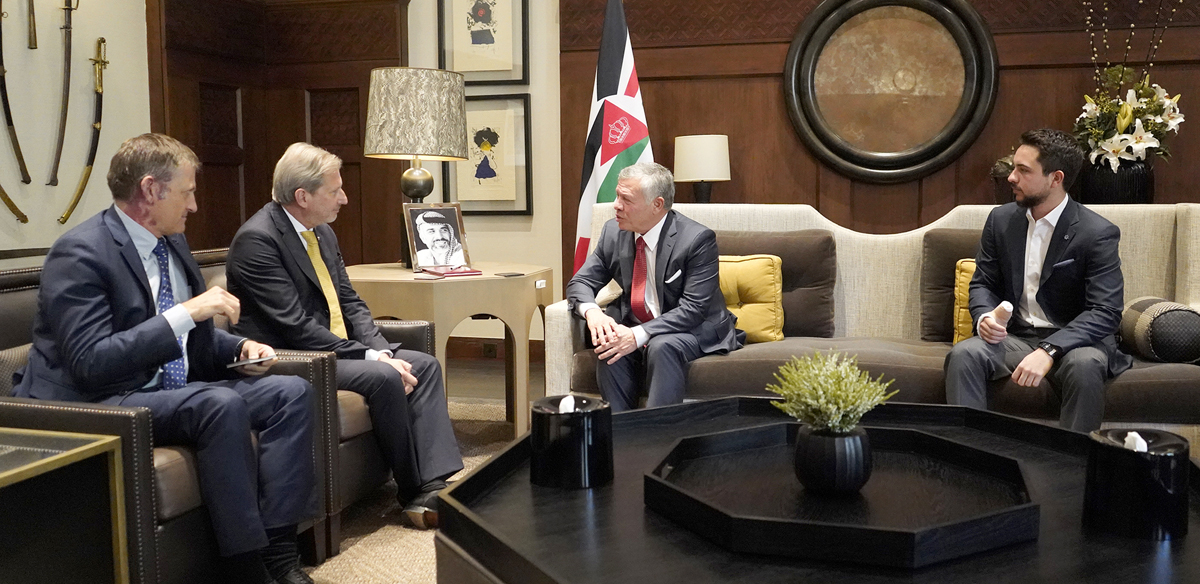 King meets EU commissioner for European neighbourhood policy and enlargement negotiations