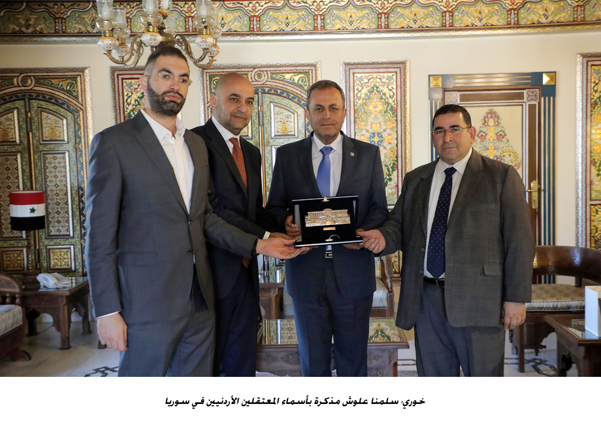 MP hands over list of Jordanian detainees in Syria to acting Syrian Ambassador