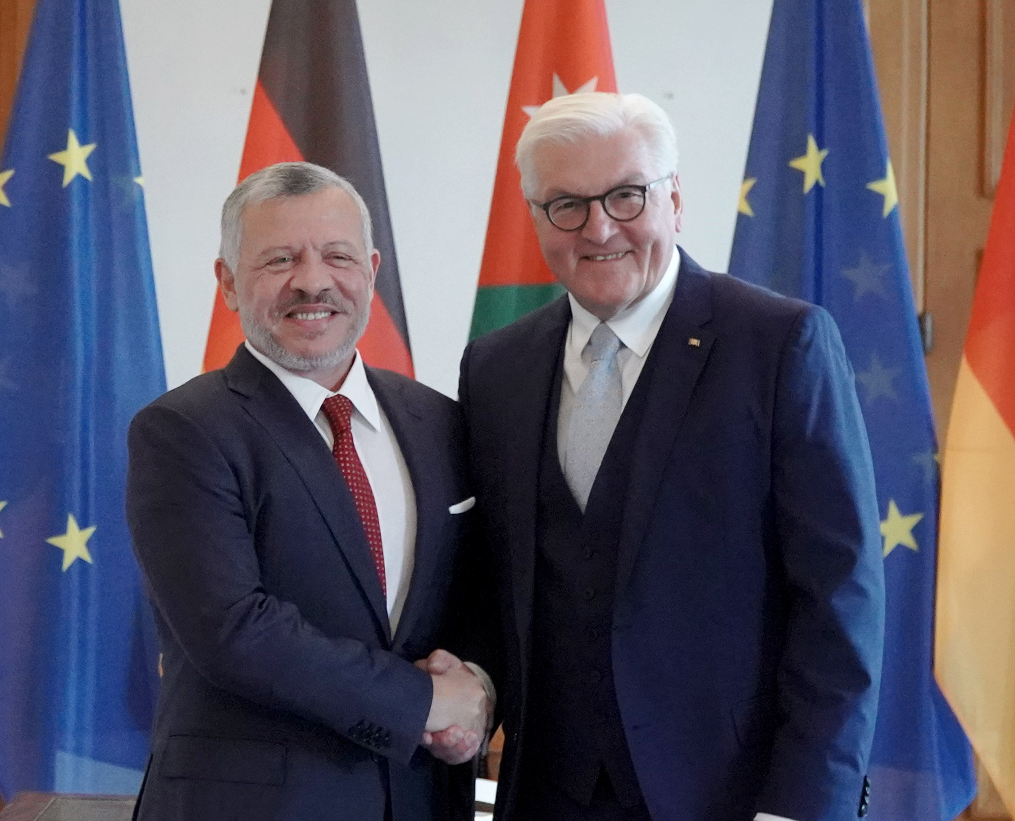 King meets German President in Berlin