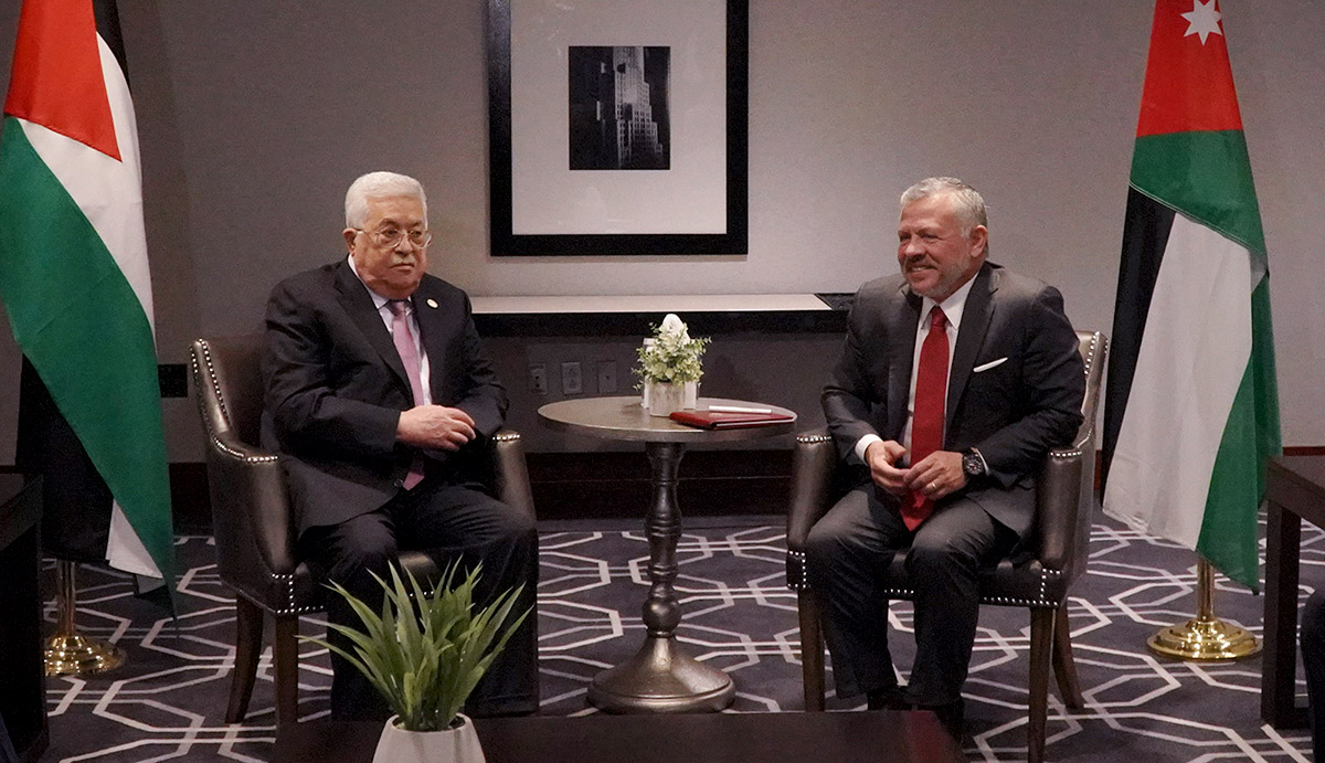 King meets Palestinian president in New York